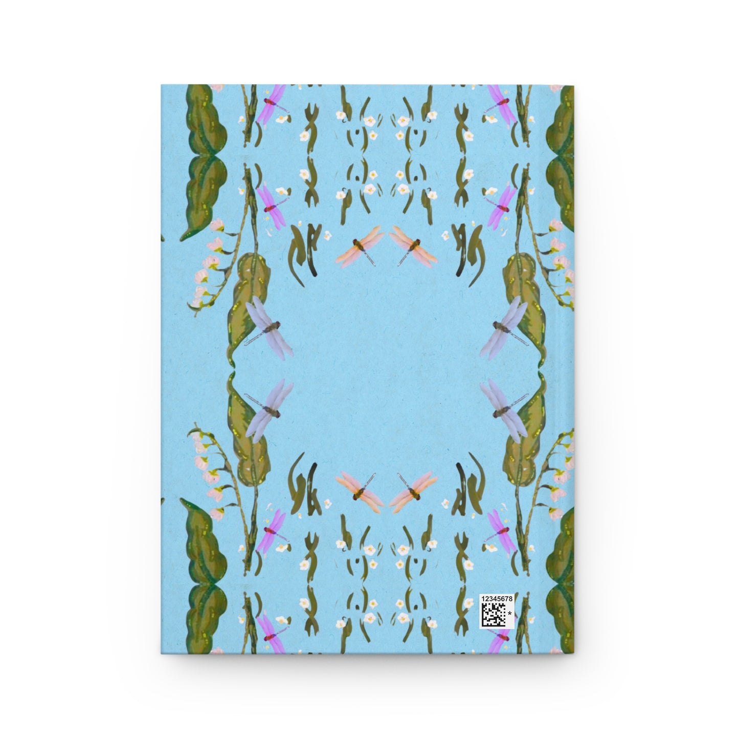 Dragonfly Floral Hardcover Journal, Beautiful Adventure Notebook, Garden or Workout Journal, Wish List