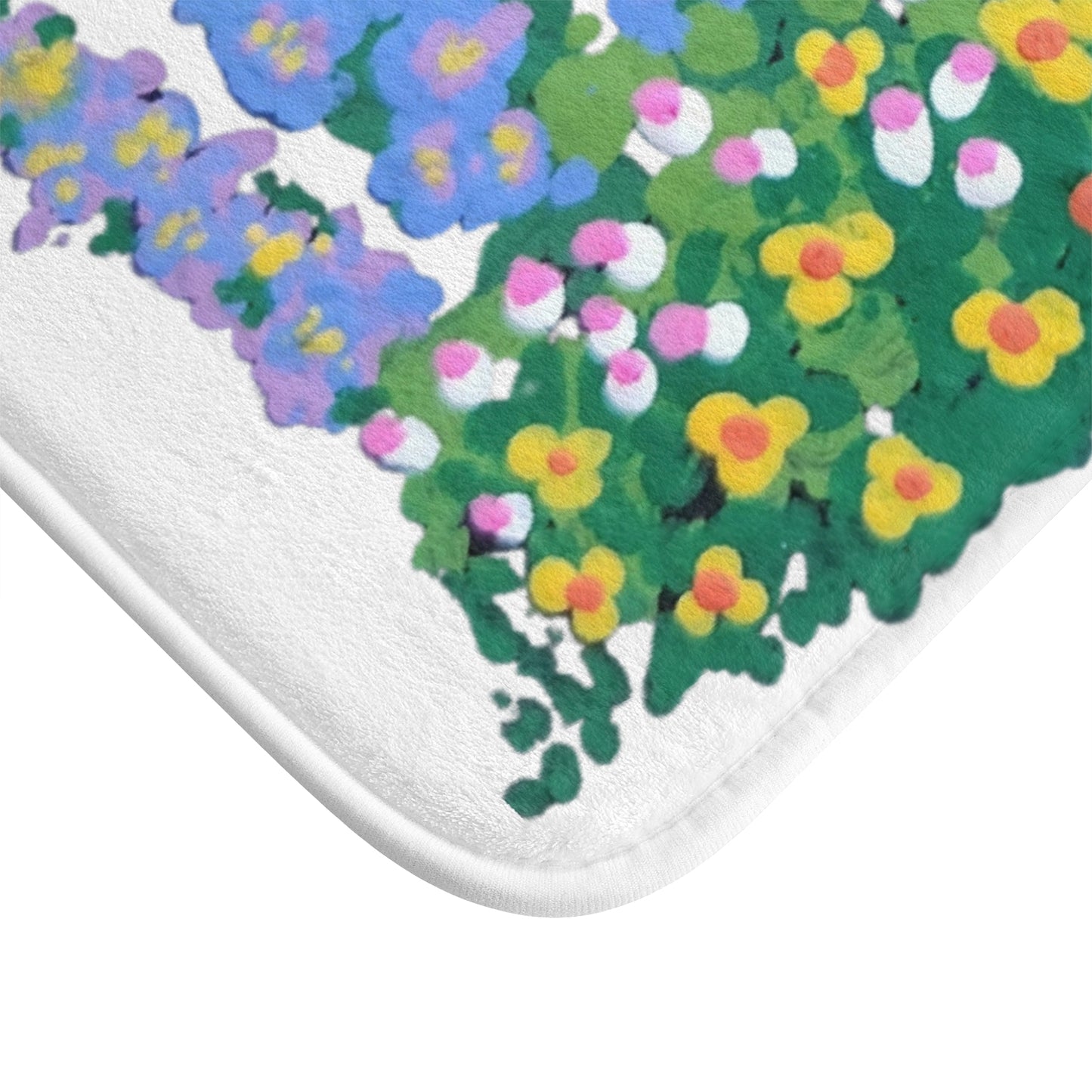 Butterfly Lovers Garden Bath Mat, Trendy Decorative Accent Rug, Nature Inspired Bathroom Decor