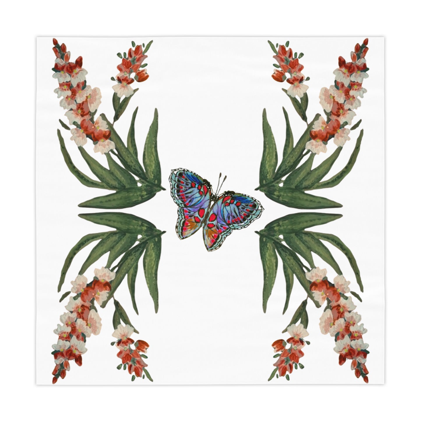 Monarch Wisteria Tablecloth, Cozy Home Item, Farmhouse Patterned Tablecloth, Large Beach Blanket