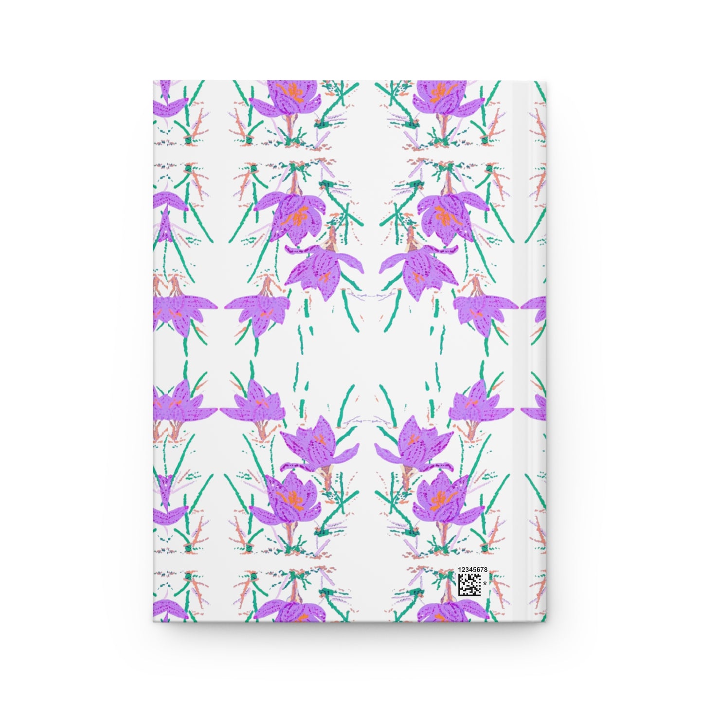 Crocus Flower Hardcover Manifest Journal, Beautiful Flower Notebook, Recipe Book, Travel Itinerary