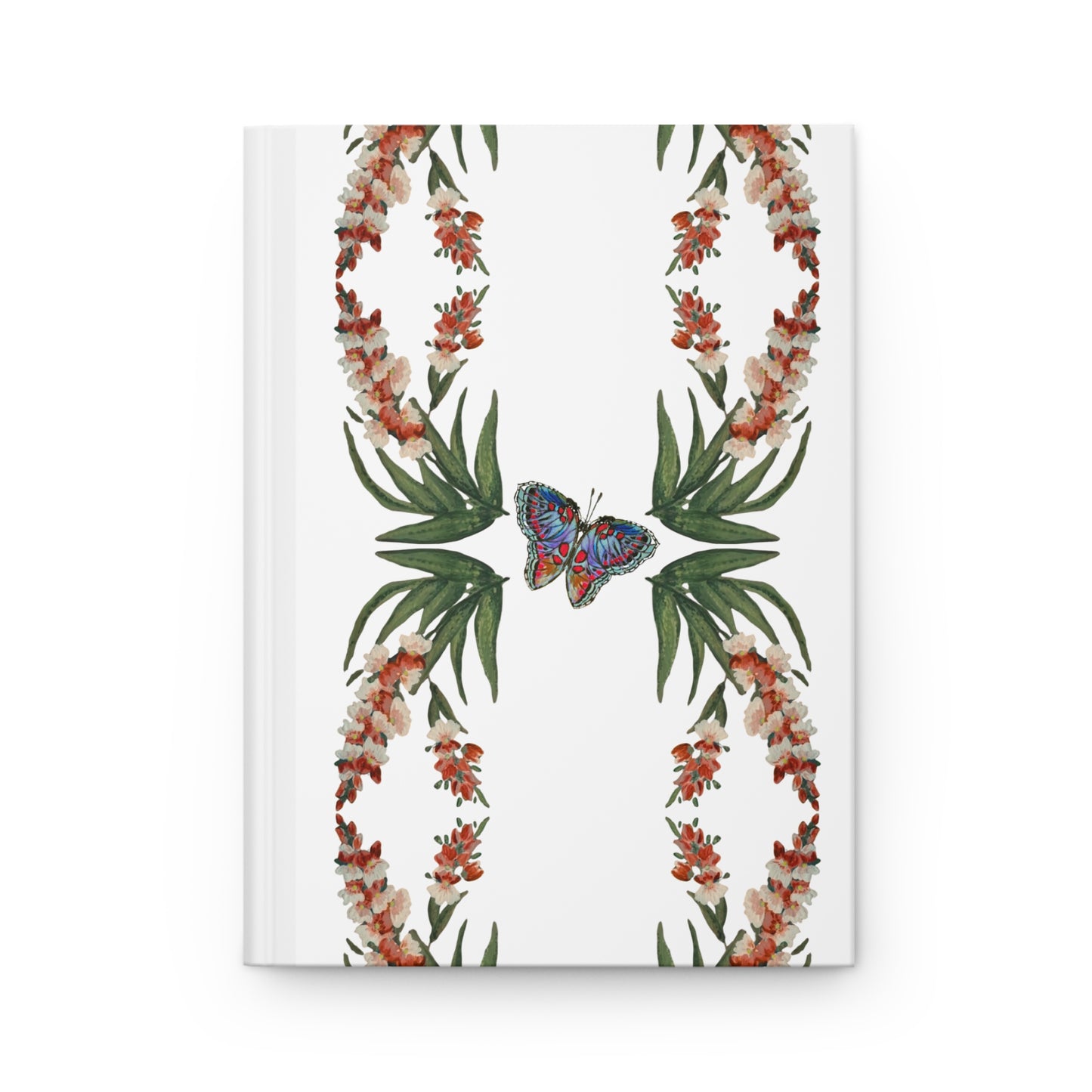 Wisteria Flower Hardcover Affirmations Journal, Beautiful Travelers Notebook, Floral Wish List