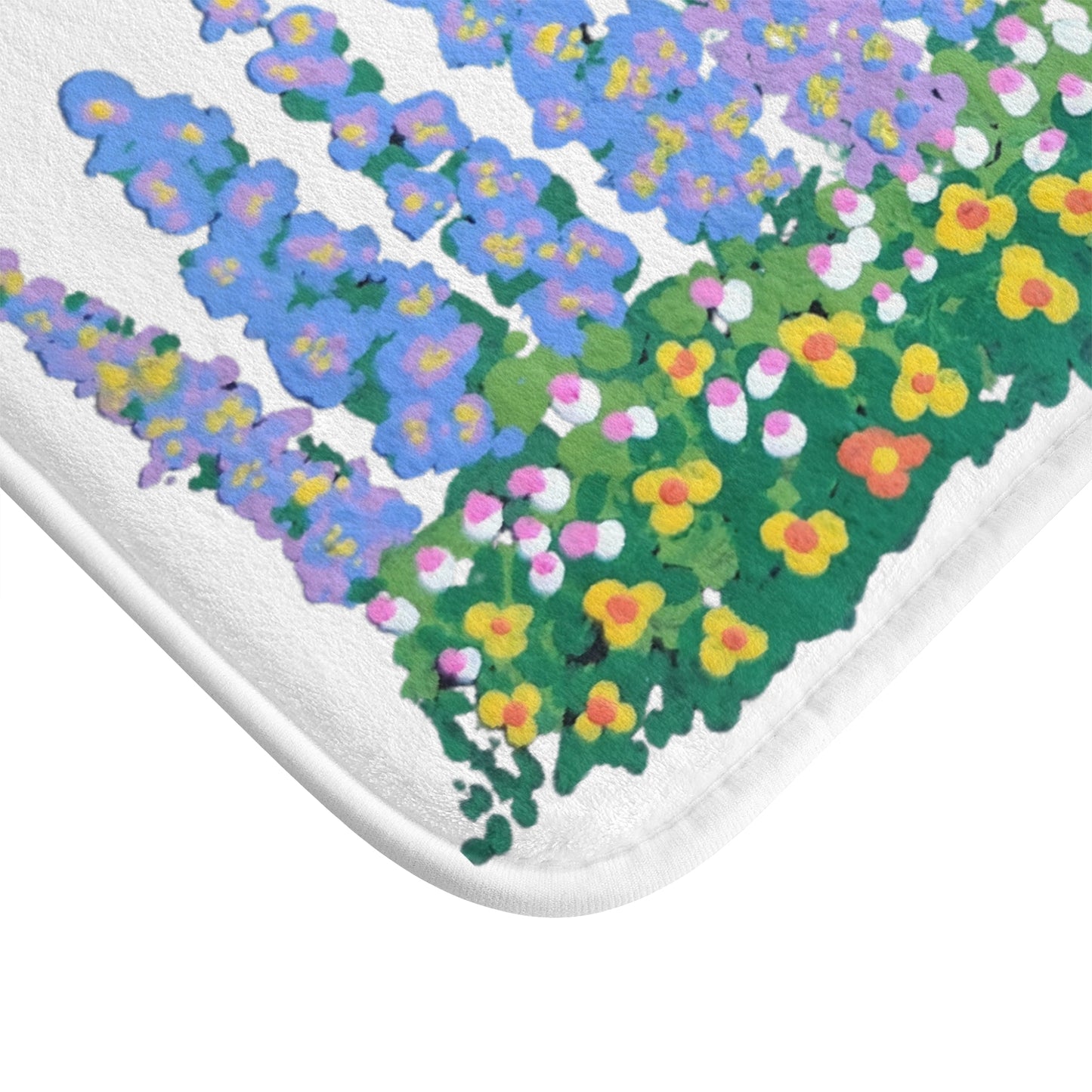 Butterfly Lovers Garden Bath Mat, Trendy Decorative Accent Rug, Nature Inspired Bathroom Decor