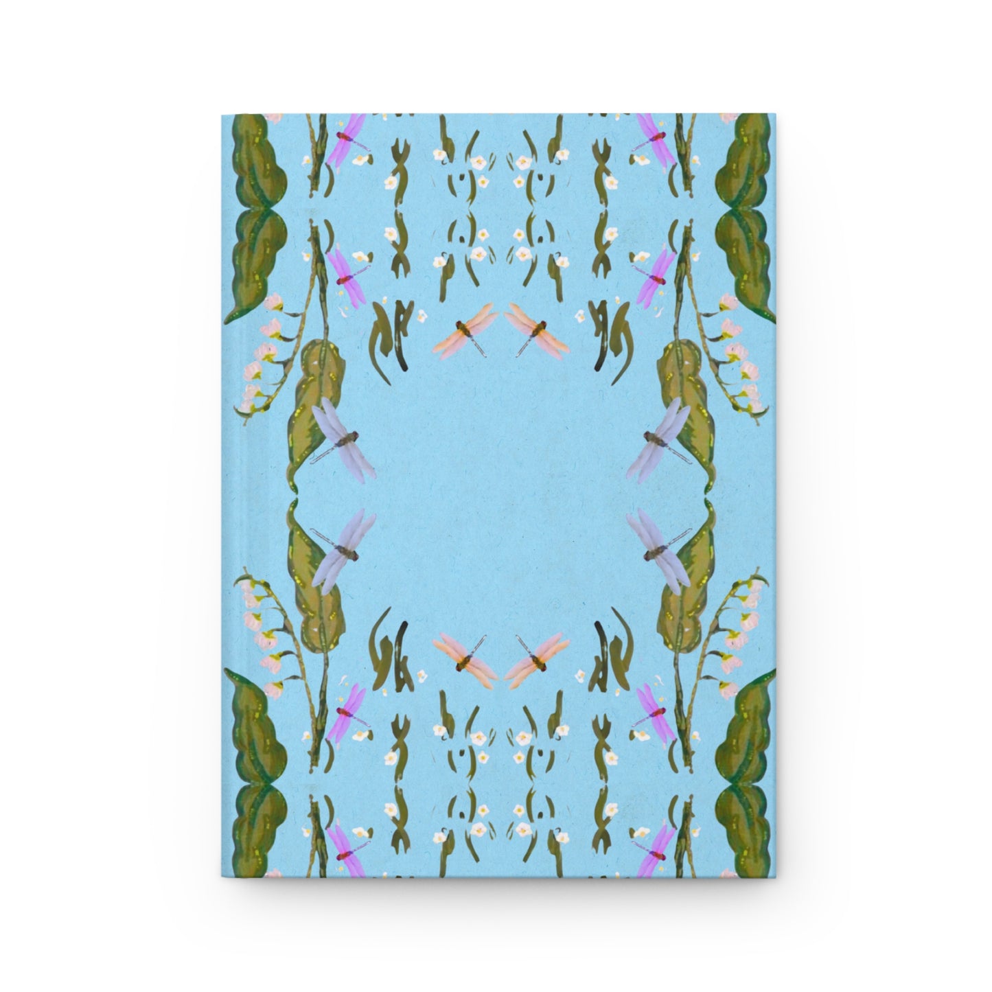 Dragonfly Floral Hardcover Journal, Beautiful Adventure Notebook, Garden or Workout Journal, Wish List