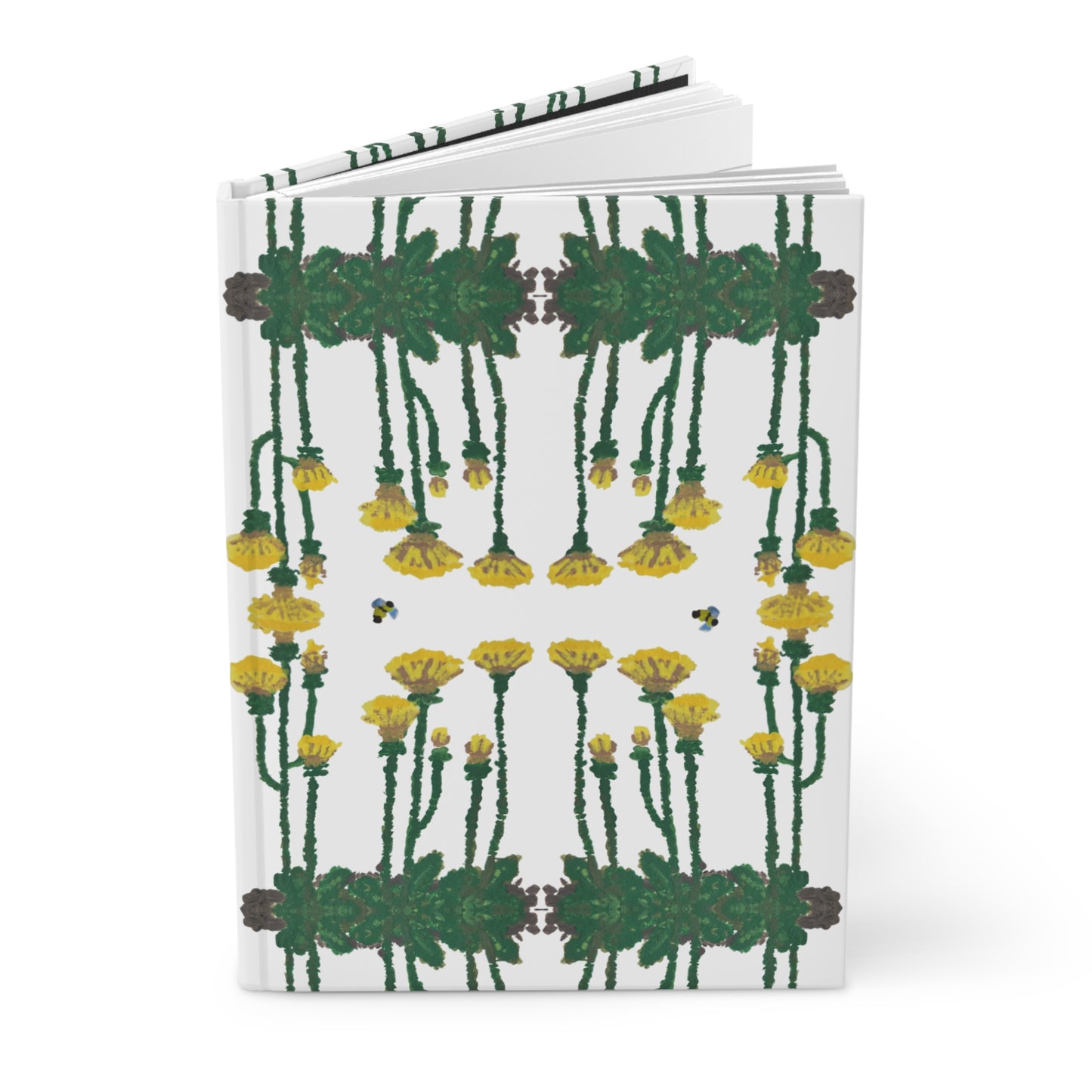 Dandelion Flower Hardcover Journal, Great for Budget, Workout or Garden Planning, Habit Notebook