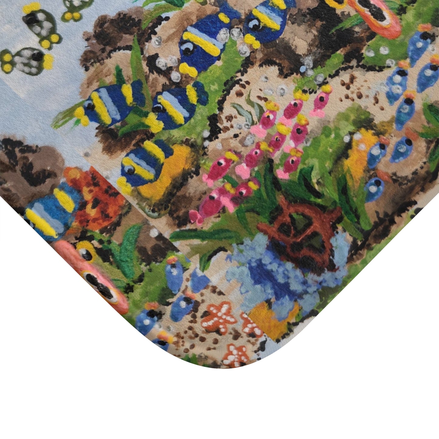 Under Water Ocean View Bath Mat, Beautiful Trendy Accent Rug, Non Slip, Memory Foam