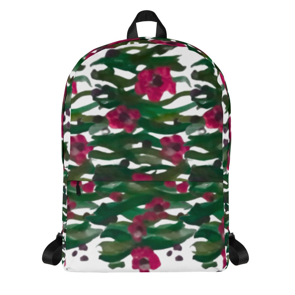 Pink wildflower backpack,back to school backpack,fashion backpack,nurse backpack,multipurpose bag,baby backpack,diaper bag,laptop backpack