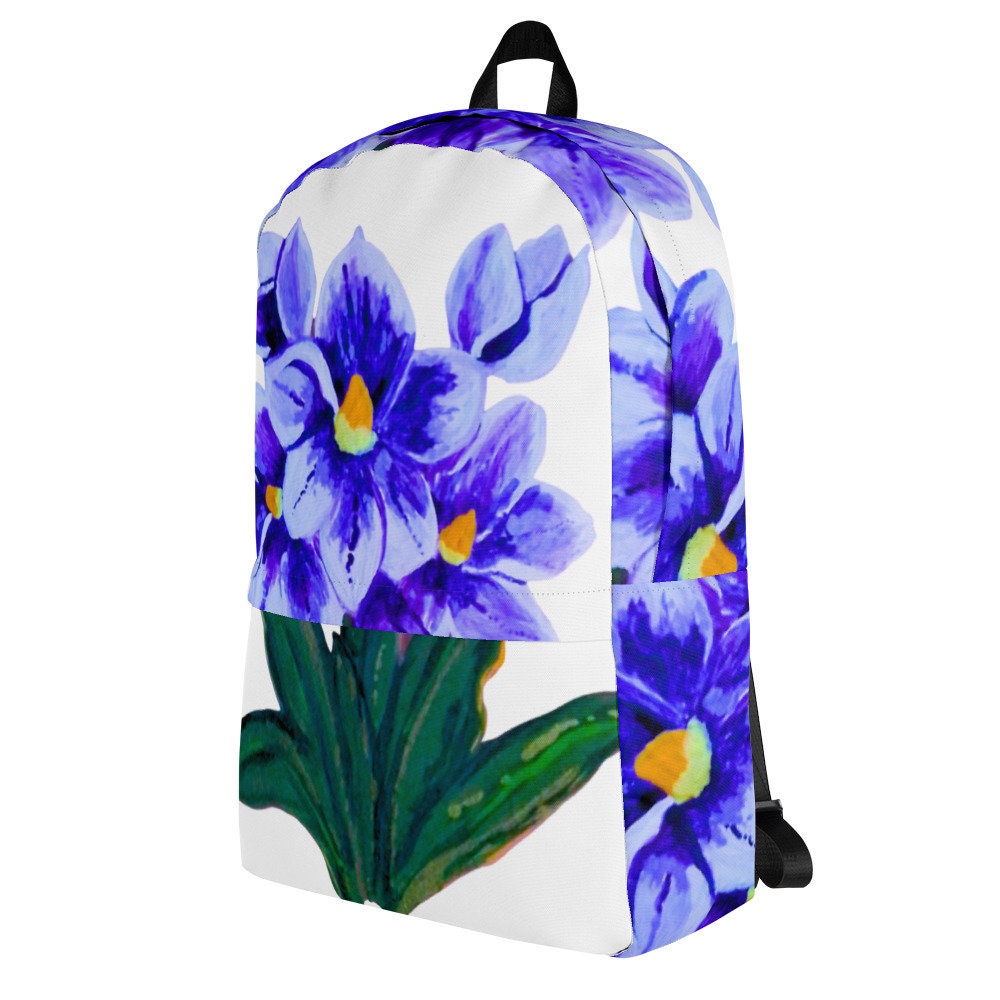 Blue flower backpack,back to school,baby backpack,travel backpack,nurse backpack,multipurpose bag,country backpack,medical backpack,work bag