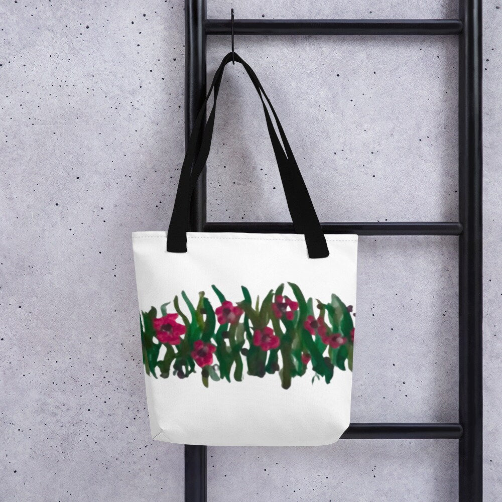 Floral tote bag,shopping bag,beach tote bag,reusable tote bag,farmers market bag,unisex tote bag,daycare bag,carry all,nurse tote bag