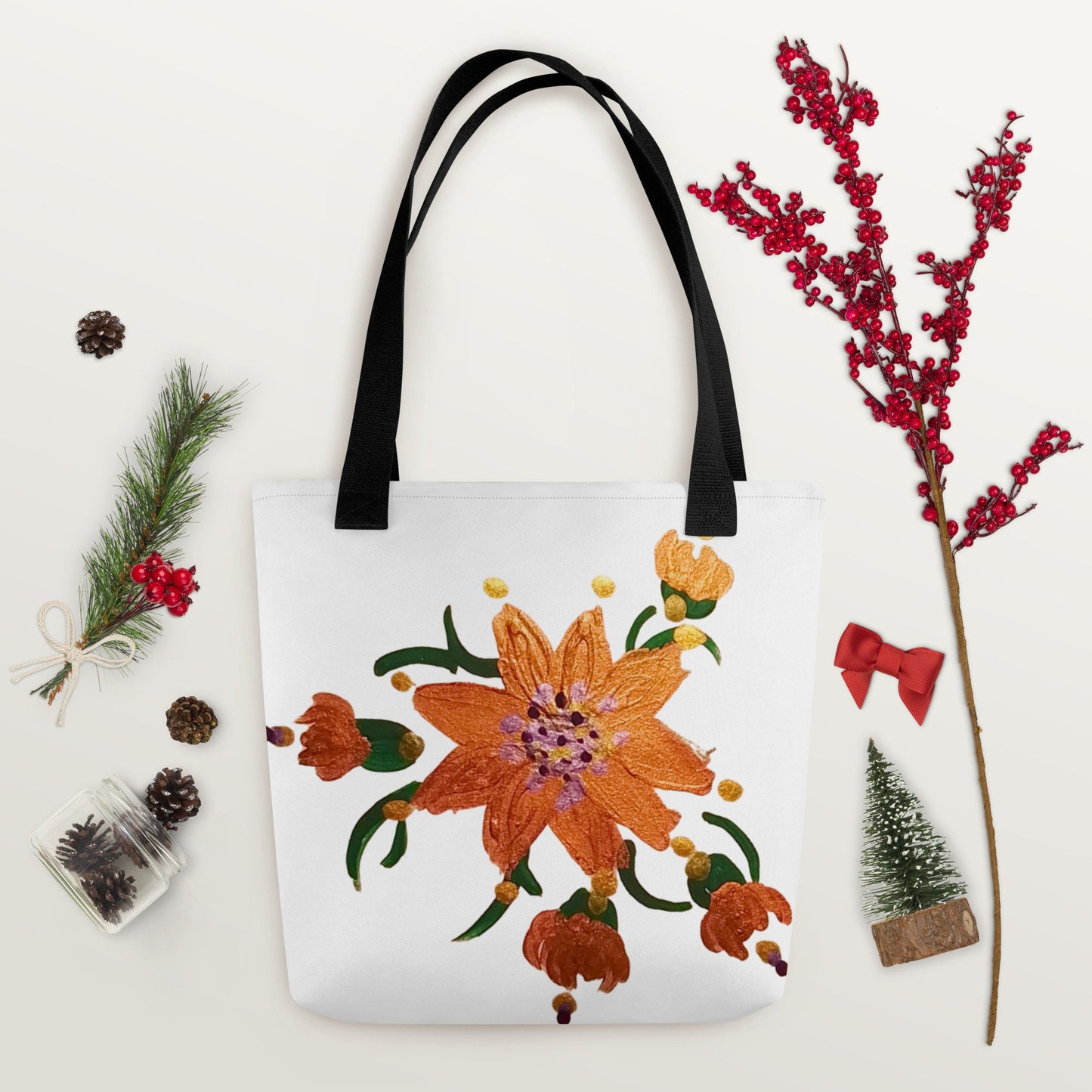 Floral tote bag,botanical tote bag,reusable tote bag,daycare bag,farmers market bag,unisex tote bag,beach tote,bridal party bag,computer bag