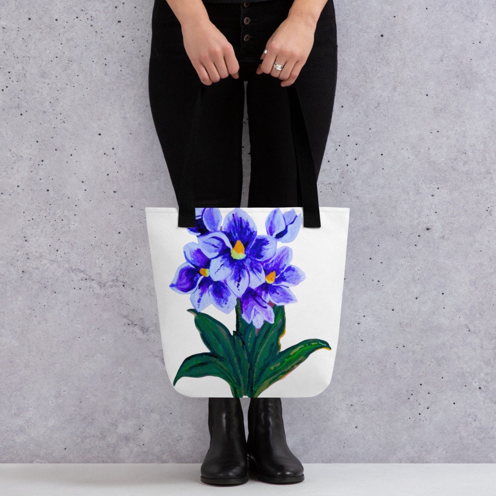 Reusable floral tote bag,botanical tote bag,daycare bag,farmers market bag,unisex tote bag,wedding tote bag,computer bag,library tote