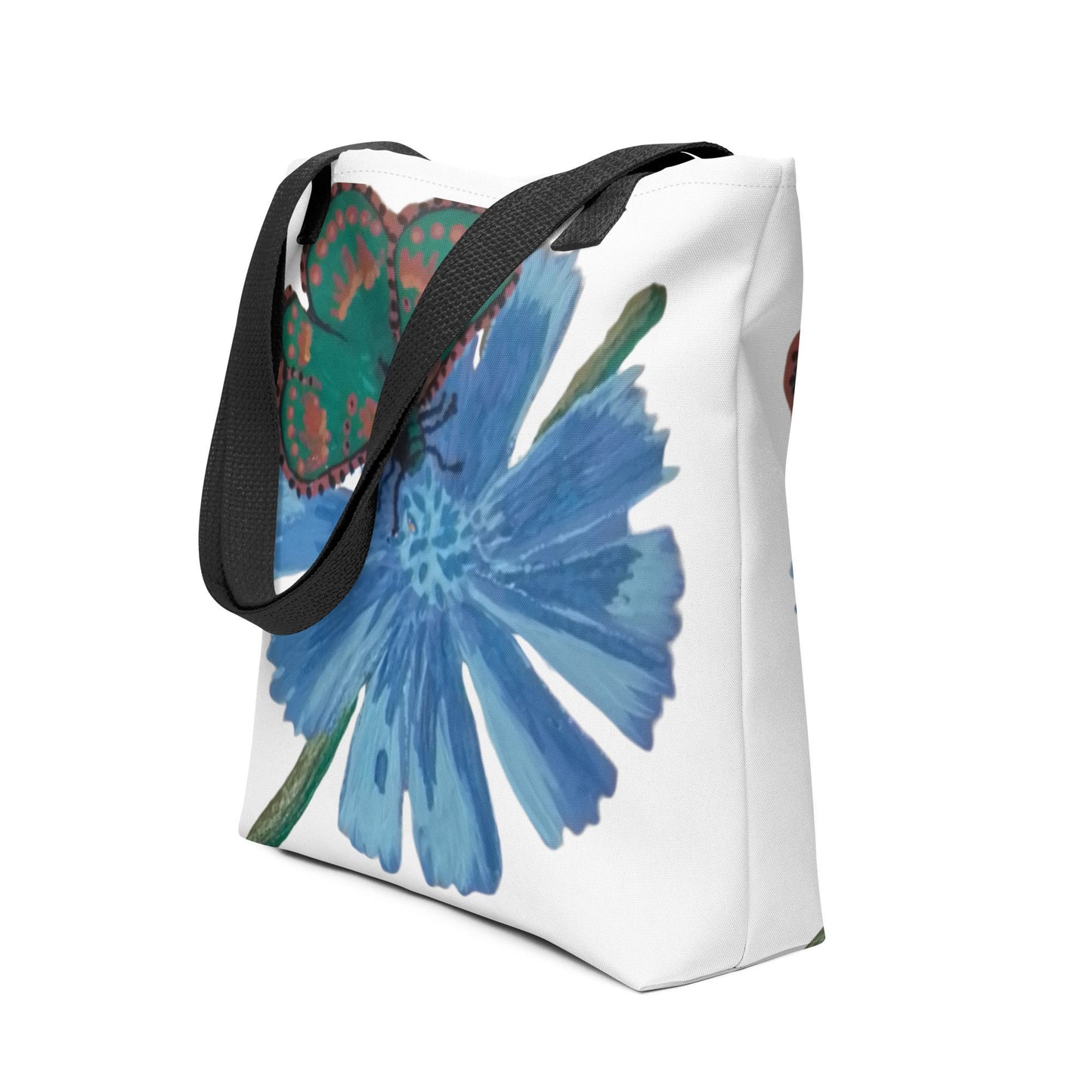 Reusable butterfly tote bag,botanical tote bag,daycare bag,farmers market bag,unisex tote bag,carry all,beach tote bag,nurse tote bag