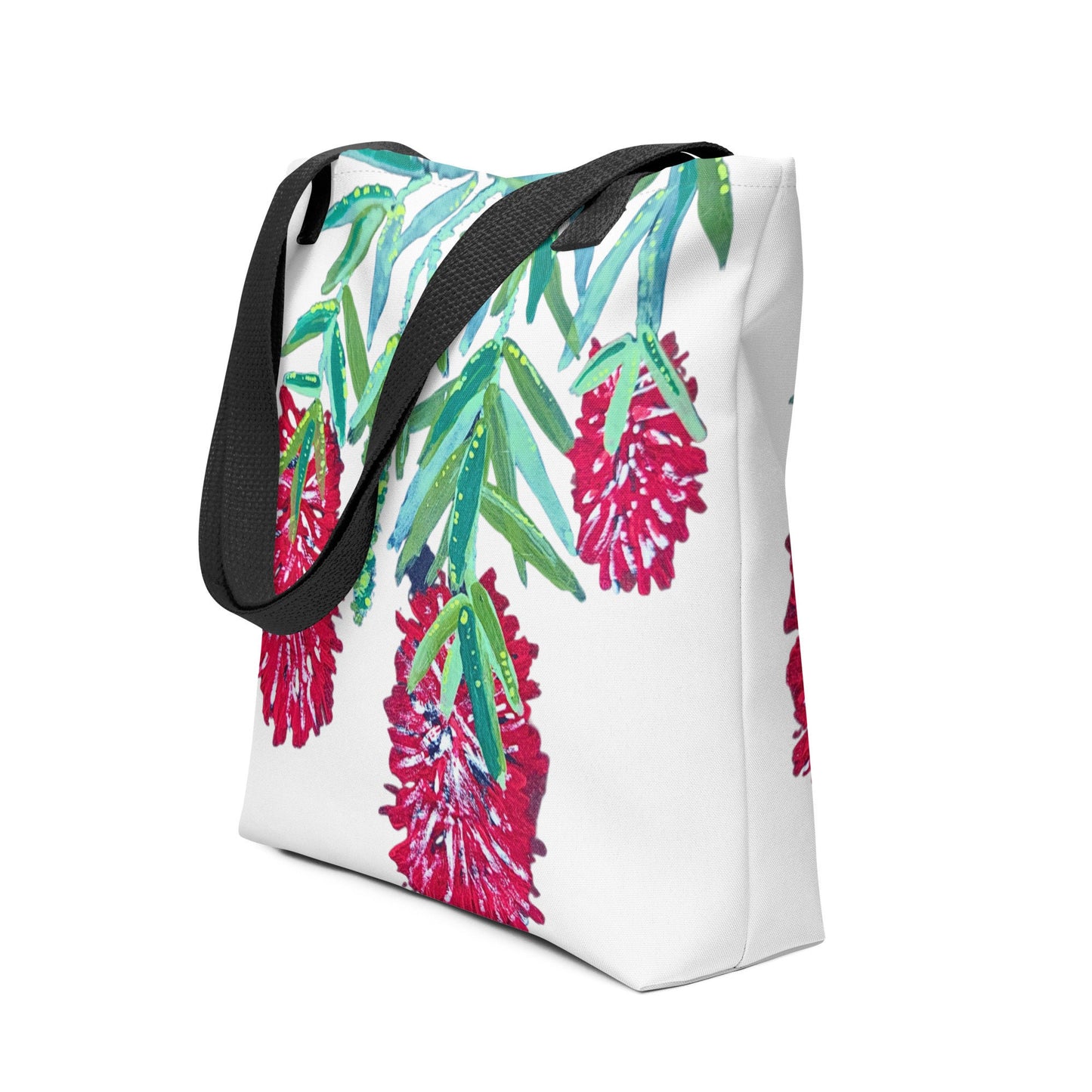 Weeping bottle brush tote bag,reusable tote bag,beach tote bag,farmers market bag,carry all,nurse tote bag,daycare bag,flower girl bag