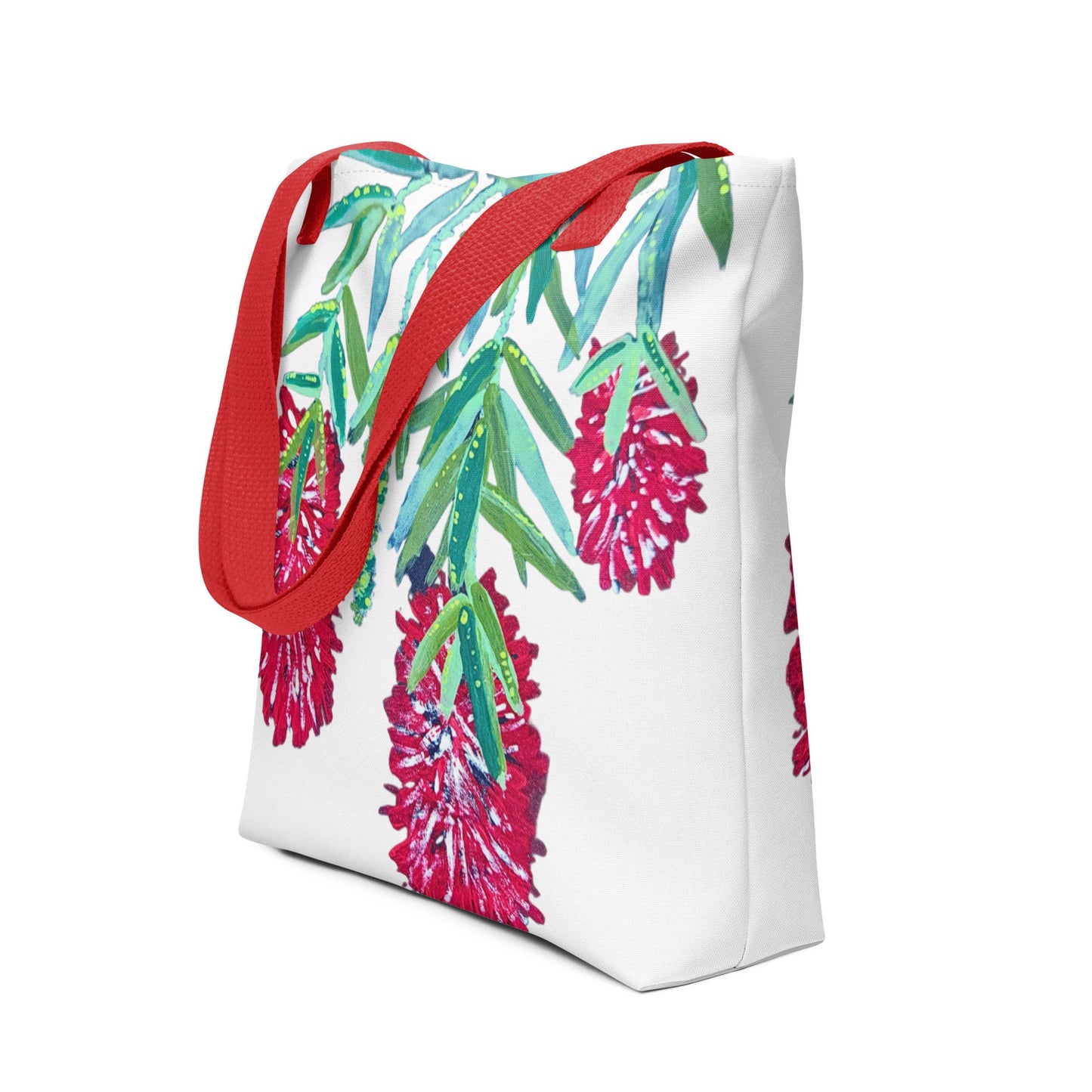 Weeping bottle brush tote bag,reusable tote bag,beach tote bag,farmers market bag,carry all,nurse tote bag,daycare bag,flower girl bag