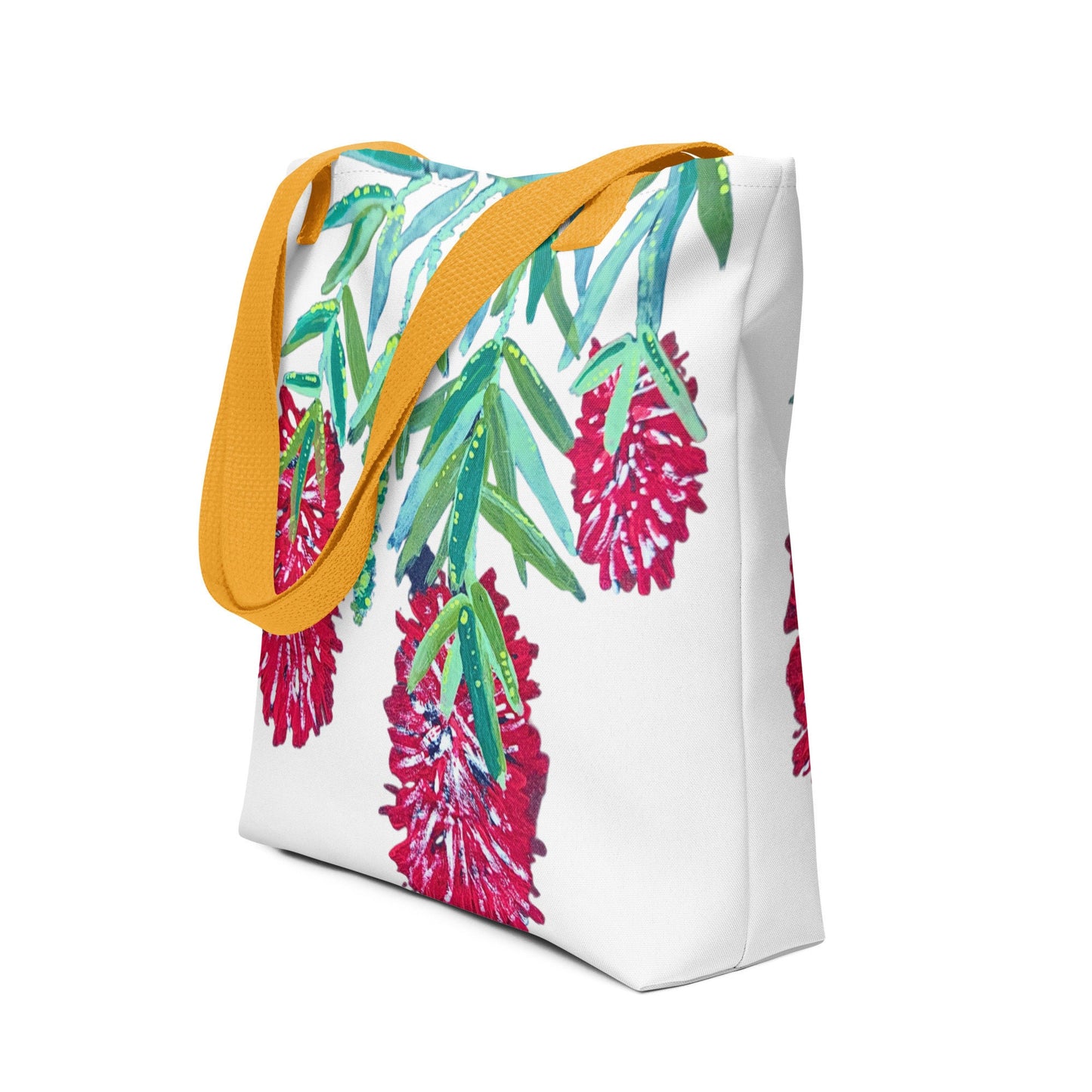 Weeping bottle brush tote bag,reusable tote bag,beach tote bag,farmers market bag,carry all,nurse tote bag,daycare bag,flower girl bag
