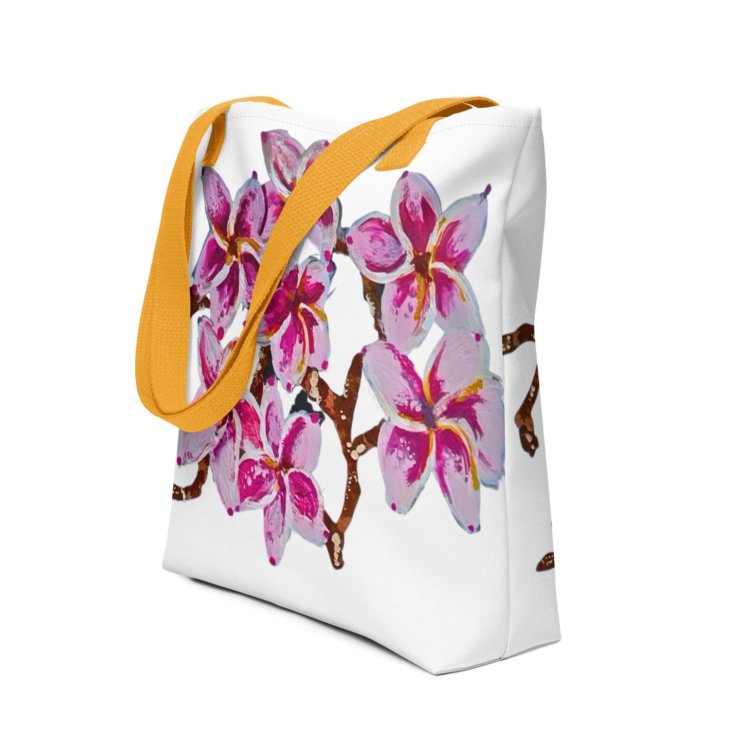 Cherry blossom reusable tote bag,botanical tote bag,beach tote bag,nurse tote bag,daycare bag,farmers market bag,carry all,unisex tote bag