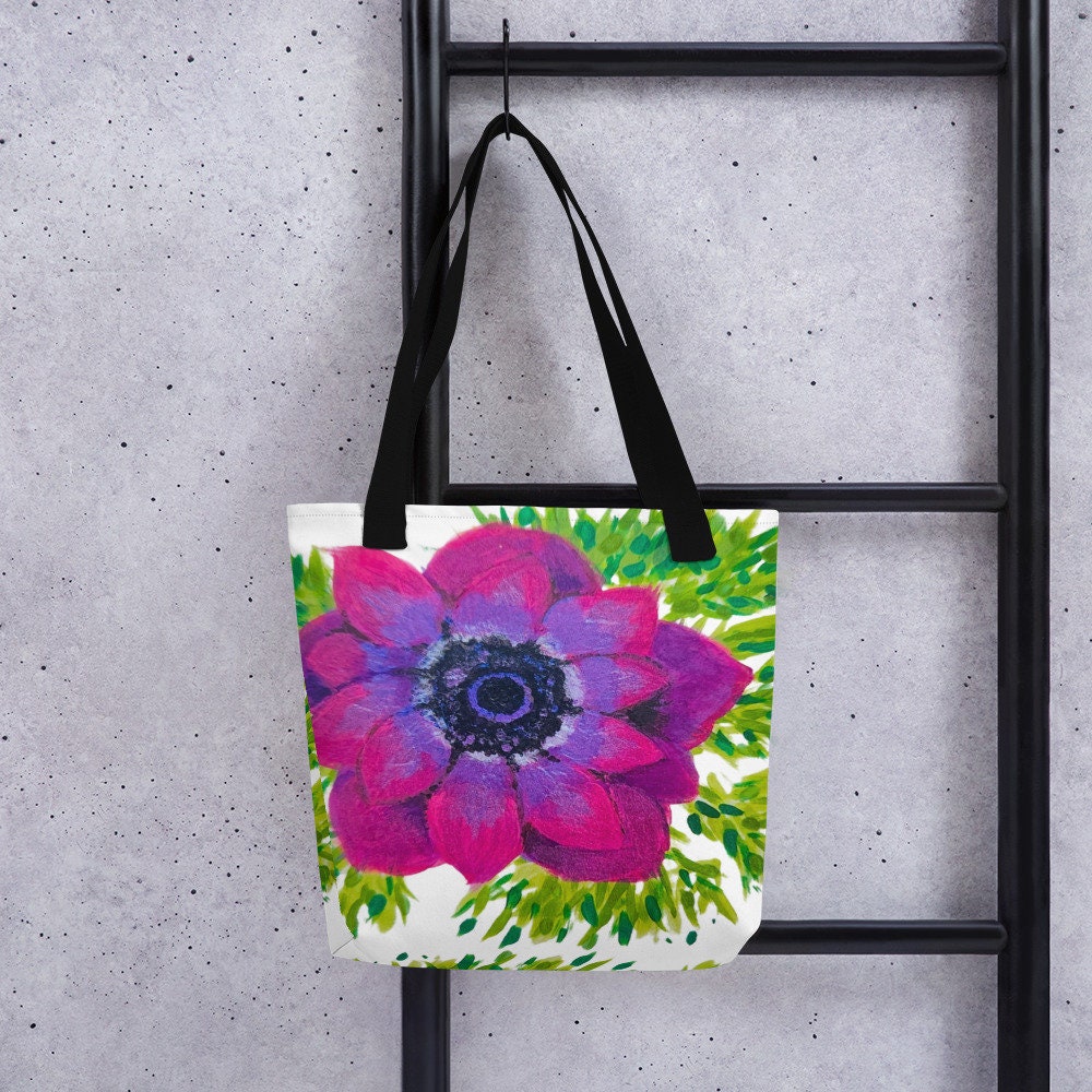 Reusable wildflower tote bag,beach tote bag,nurse tote bag,farmers market bag,botanical tote bag,carry all,durable tote bag,unisex tote bag