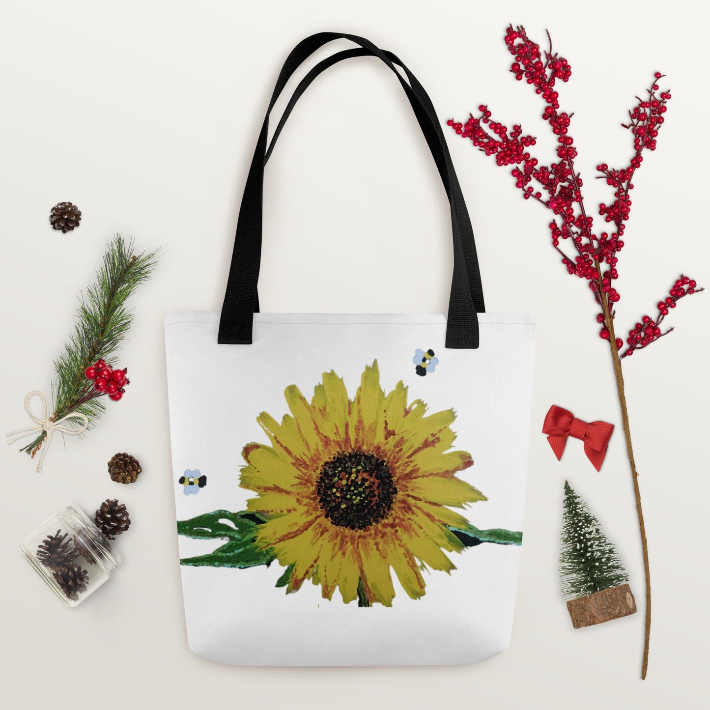 Sunflower reusable tote bag,beach tote bag,nurse tote bag,farmers market bag,wildflower tote bag,nature lover gift,carry all,durable tote