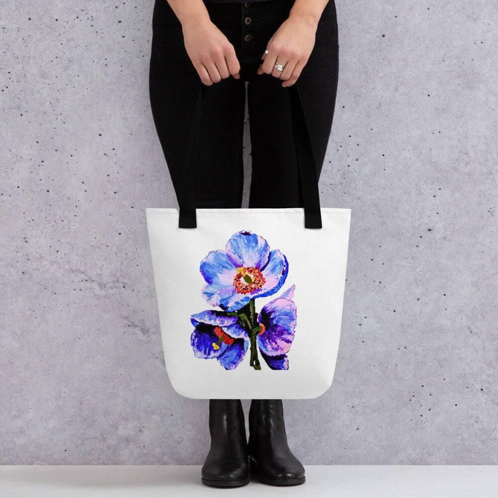 Beautiful floral tote bag,beach tote bag,nurse tote bag,farmers market bag,carry all,wildflower tote bag,colorful tote bag,nature lover gift