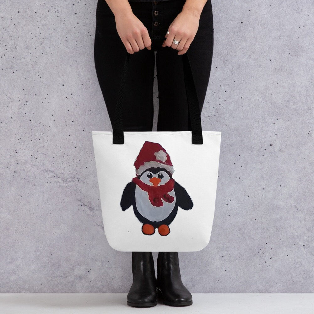 Penguin lovers tote bag,beach tote bag,nurse tote bag,farmers market bag,carry all,animal lover tote bag,work tote bag,college tote bag