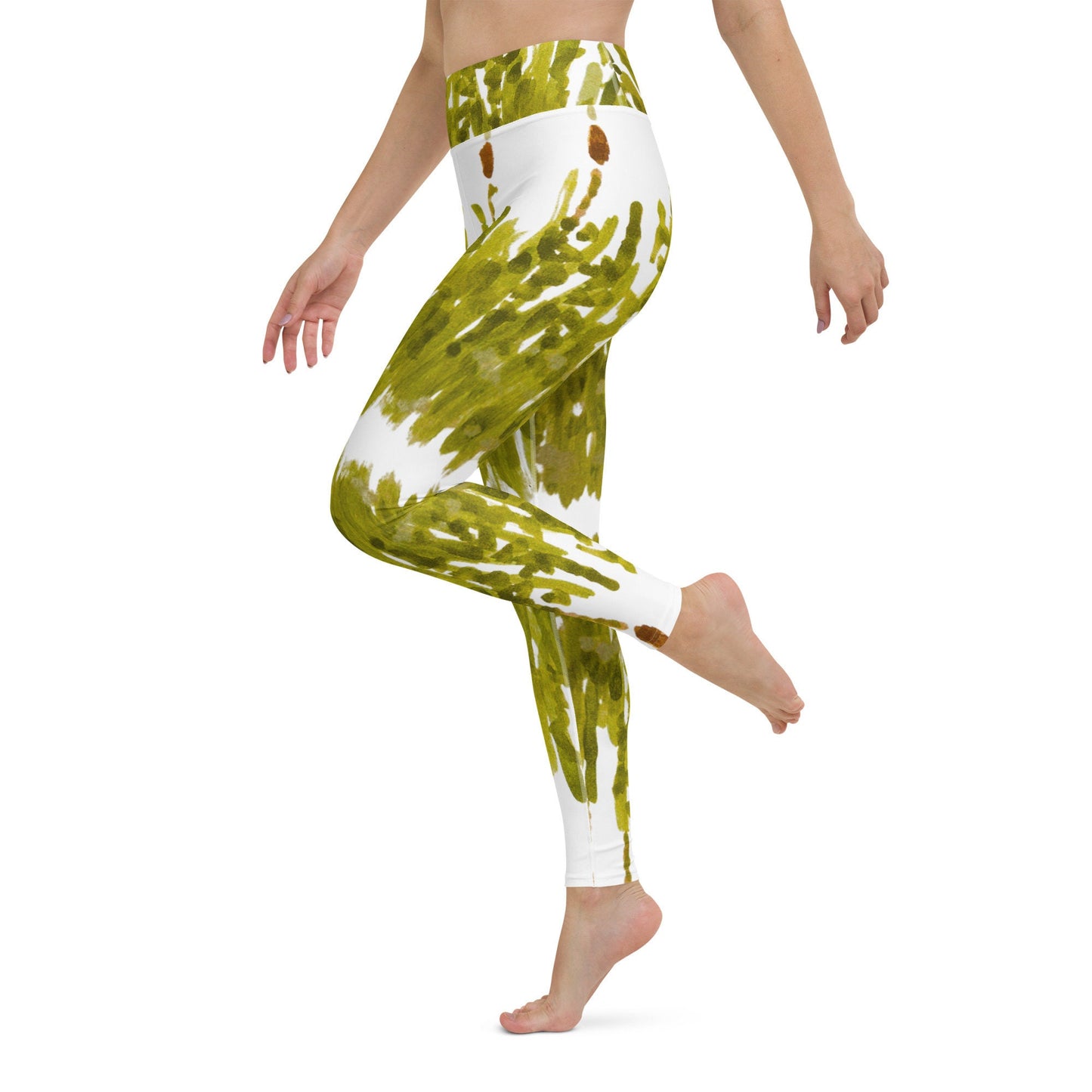Cattail yoga leggings,high waist leggings,workout pants,gym leggings,fitness leggings,fun leggings,spandex leggings,activewear,floral leggin