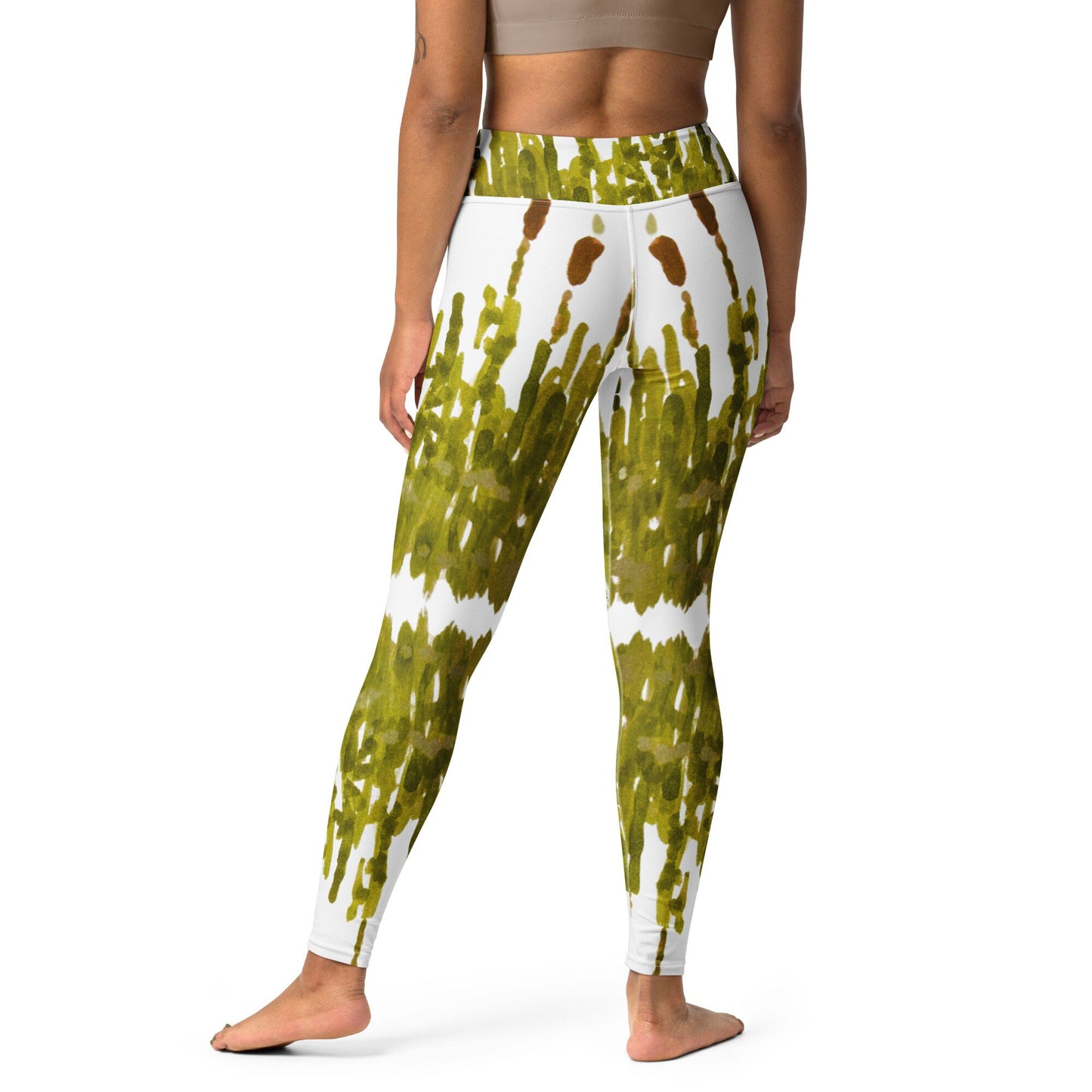 Cattail yoga leggings,high waist leggings,workout pants,gym leggings,fitness leggings,fun leggings,spandex leggings,activewear,floral leggin