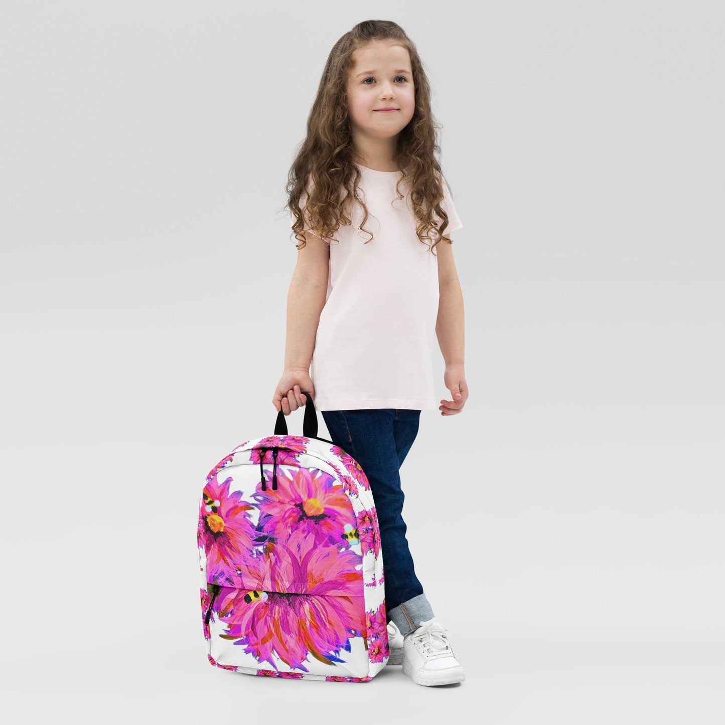 Pink flower backpack,back to school,college backpack,hiking backpack,botanical backpack,aesthetic diaper bag,country backpack,cute backpack