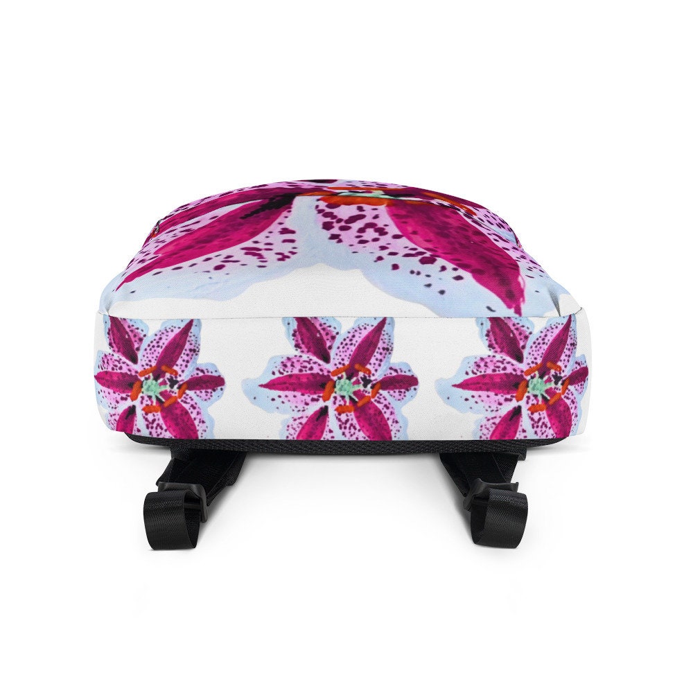 Tiger lily backpack,back to school,college backpack,hiking backpack,botanical backpack,womens diaper bag,country backpack,cute backpack