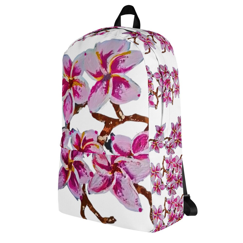 Cherry blossom backpack,back to school,college backpack,hiking backpack,botanical backpack,country backpack,aesthetic diaper bag,work bag