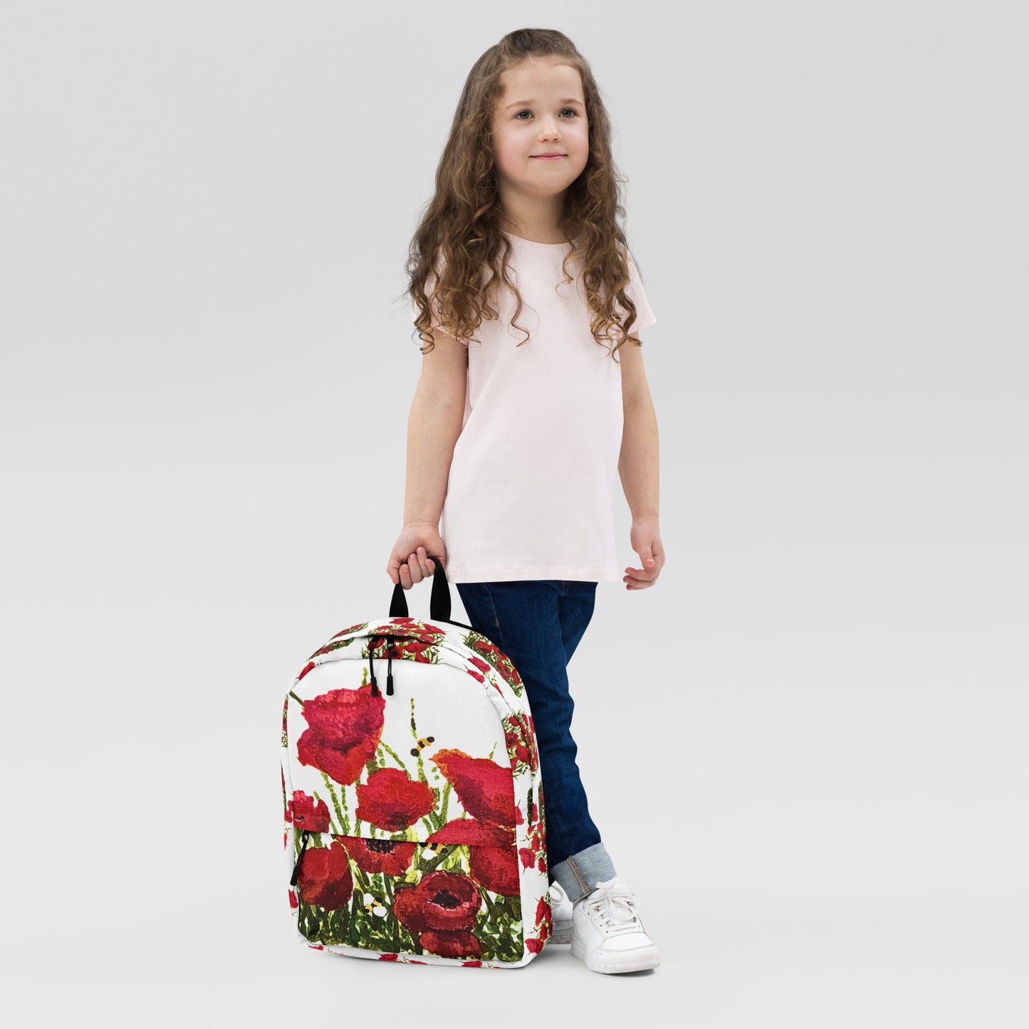 Red poppies backpack,back to school,college backpack,work backpack,hiking backpack,botanical backpack,aesthetic diaper bag,country backpack