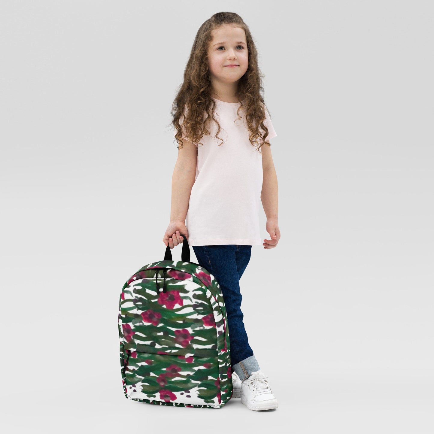 Pink wildflower backpack,back to school backpack,fashion backpack,nurse backpack,multipurpose bag,baby backpack,diaper bag,laptop backpack