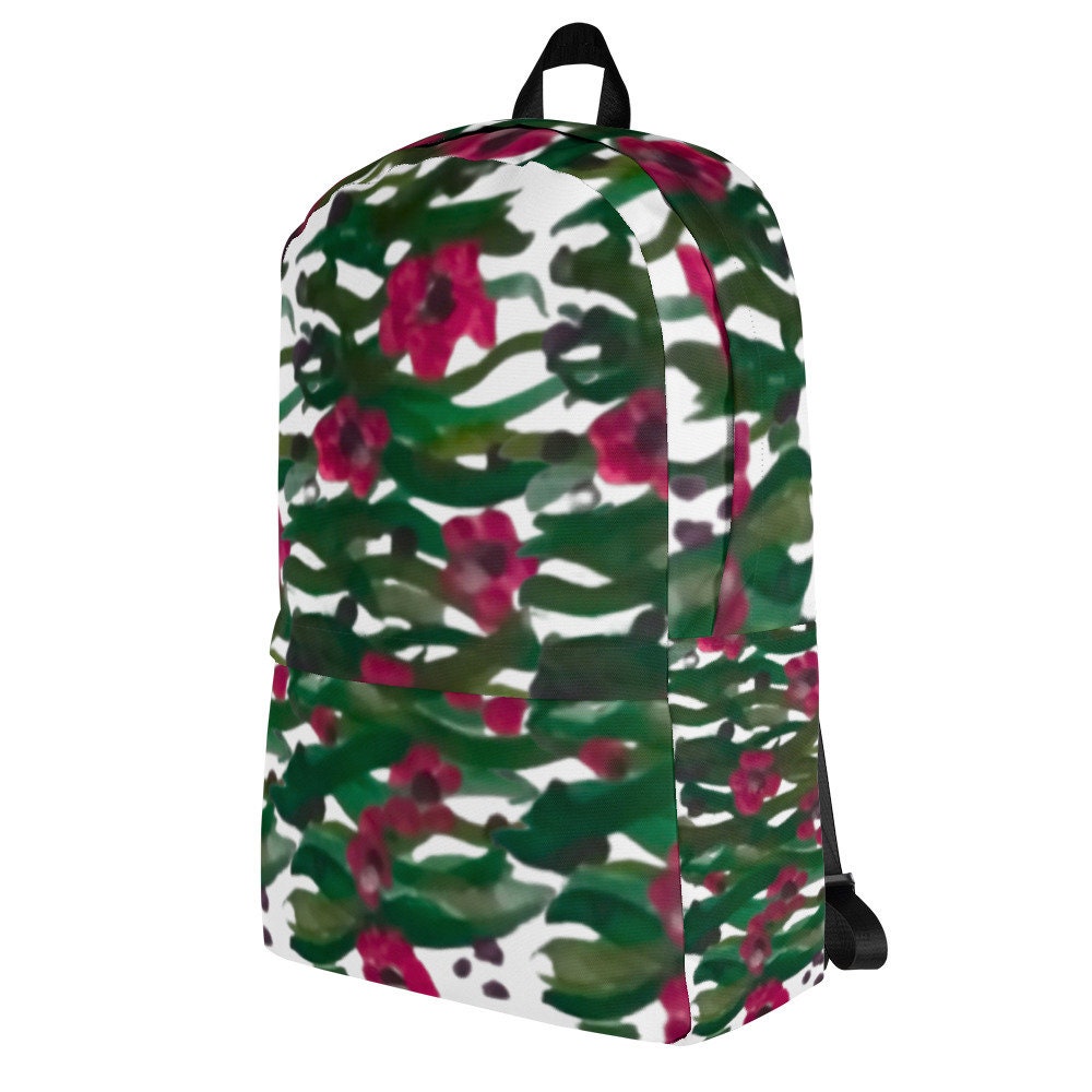 Pink wildflower backpack,back to school backpack,fashion backpack,nurse backpack,multipurpose bag,baby backpack,diaper bag,laptop backpack