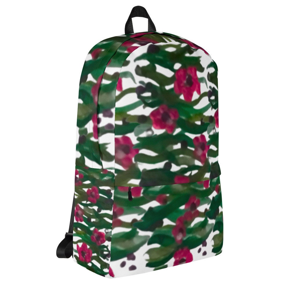 Pink wildflower backpack,back to school backpack,fashion backpack,nurse backpack,multipurpose bag,baby backpack,diaper bag,laptop backpack