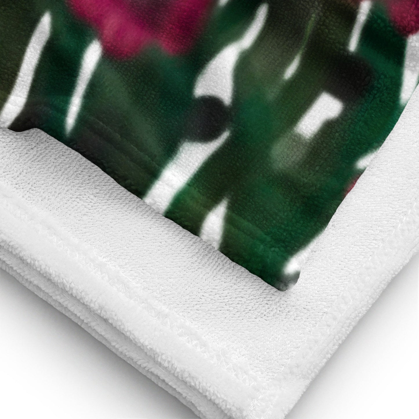 Red floral dragonfly beach towels,botanical towels,housewares,floral decor,guest towels,vacation towel,pool towel,bathroom towels