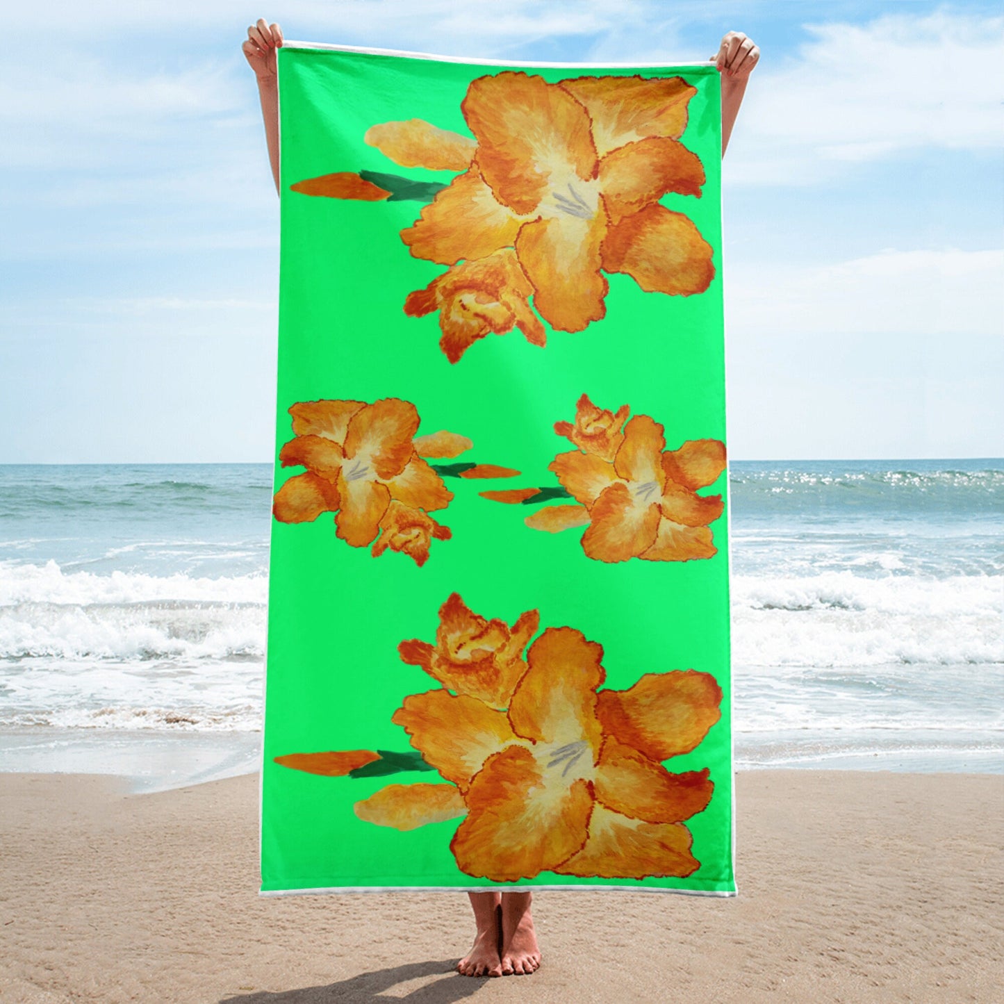 Gladiolus floral towel,fall towels,bath towels,housewares,decor,beach towels,botanical towels,kids bath towels,gym towels,vacation towels