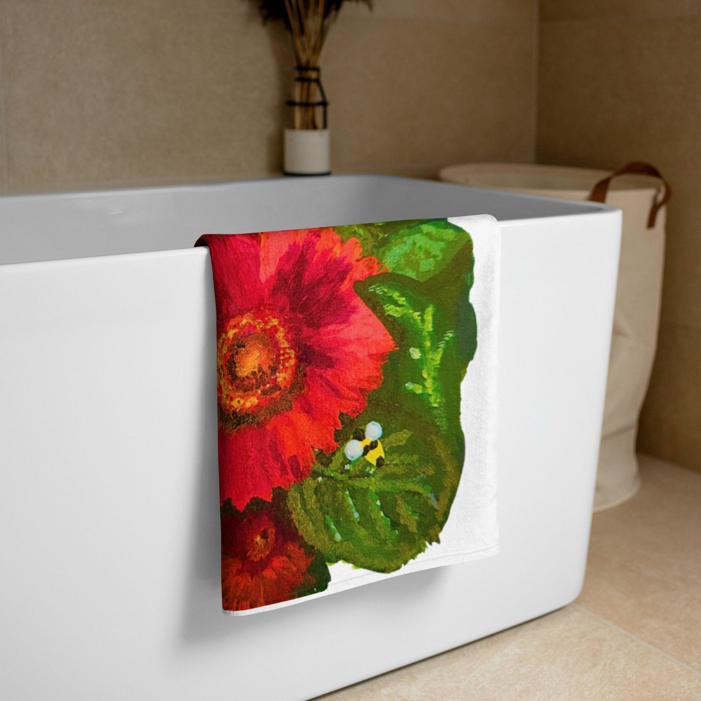 Garden flowers towel,floral towels,fall towels,housewares,decor,botanical towels,kids bath towels,guest towel,beach towels,gym towels