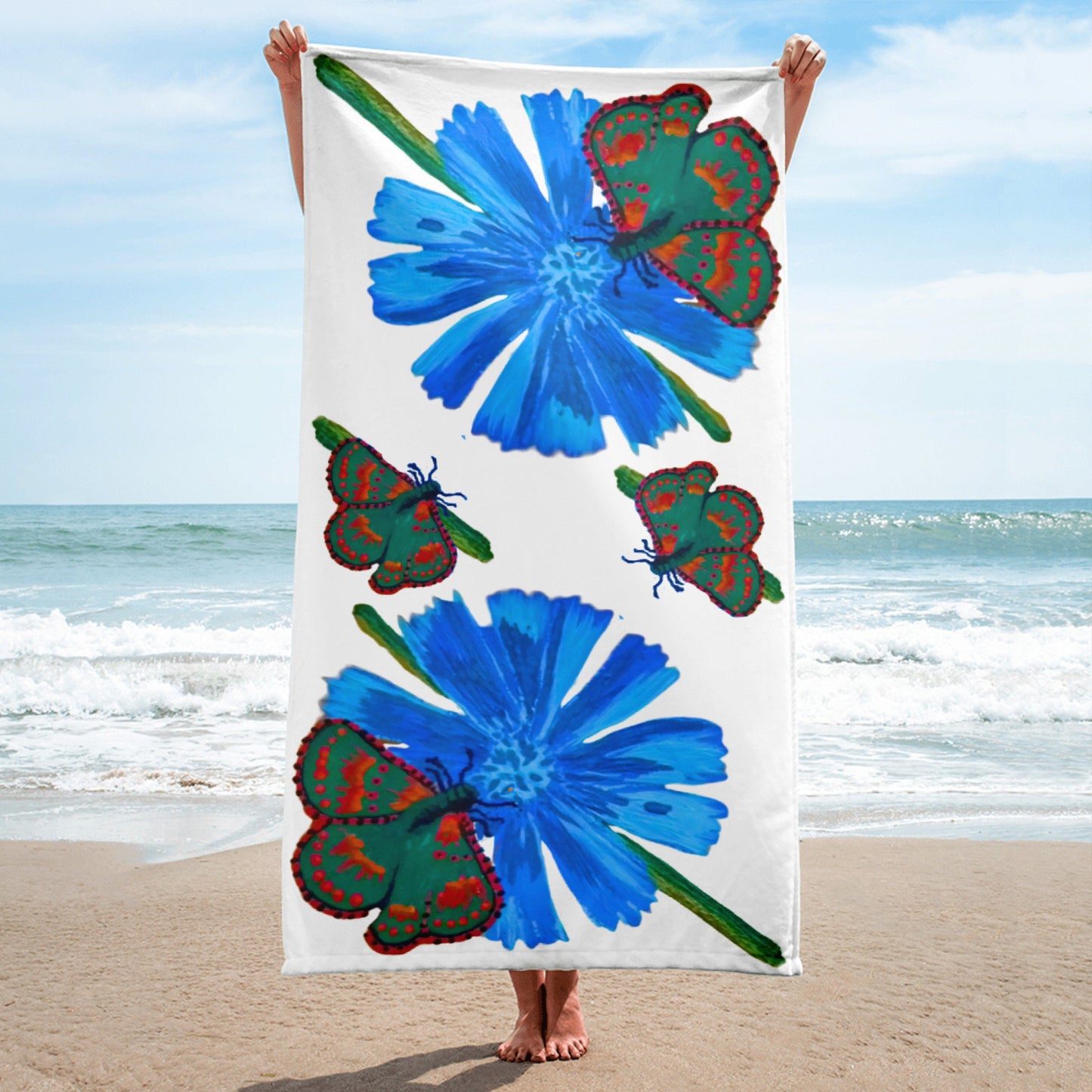 Colorful Butterfly Beach Towel,fall towels,housewares,decor,beach towels,kids bath towels,premium towels,pool towels,nature lovers gift