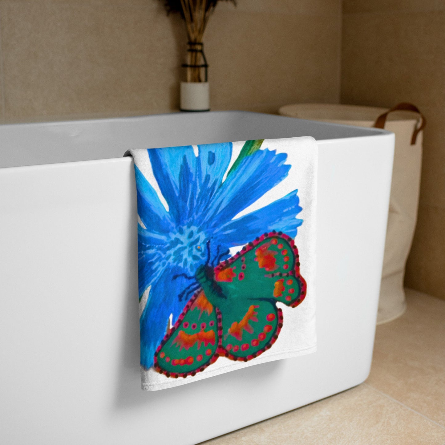 Colorful Butterfly Beach Towel,fall towels,housewares,decor,beach towels,kids bath towels,premium towels,pool towels,nature lovers gift