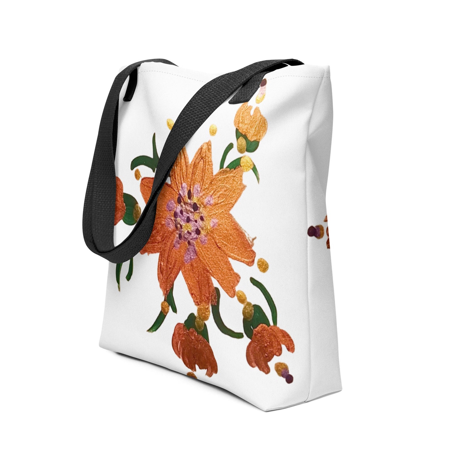 Floral tote bag,botanical tote bag,reusable tote bag,daycare bag,farmers market bag,unisex tote bag,beach tote,bridal party bag,computer bag