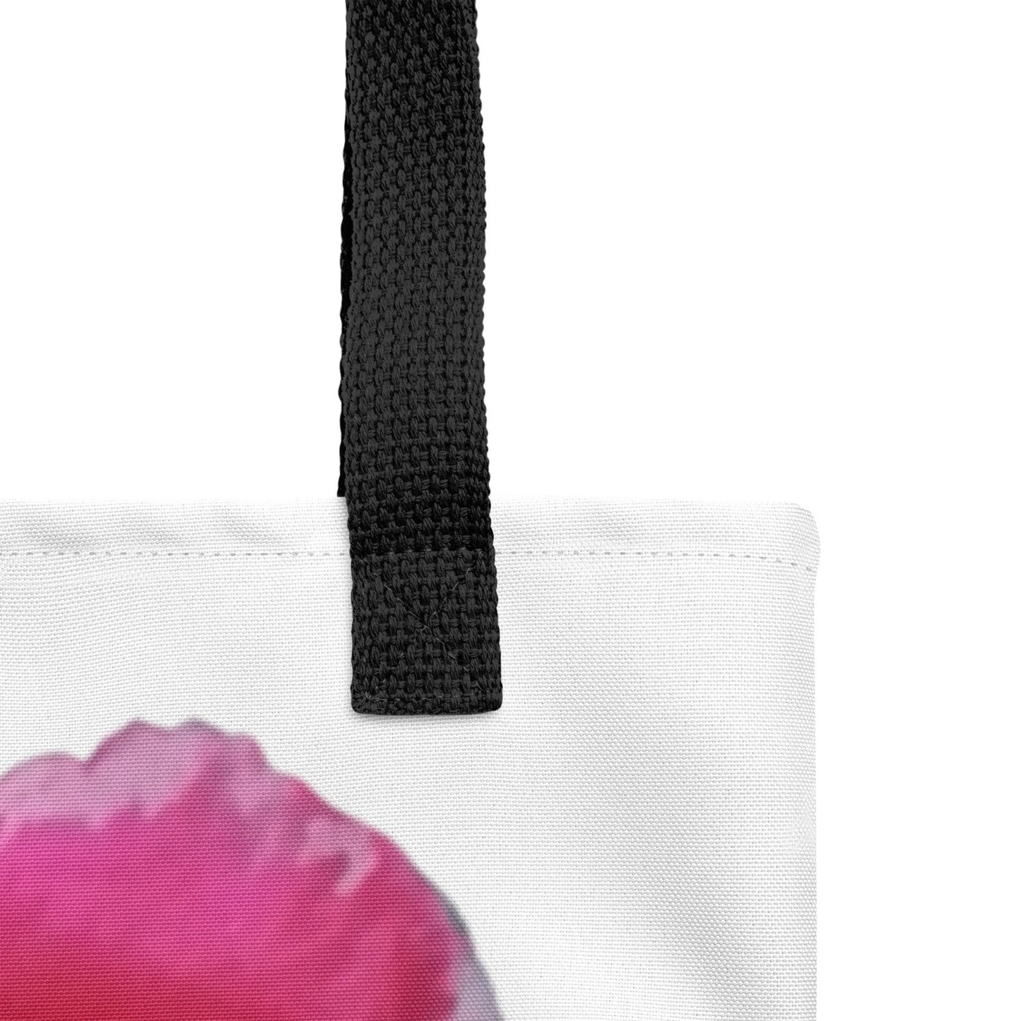 Pink flower tote bag,botanical tote bag,daycare bag,farmers market bag,unisex tote bag,beach tote bag,reusable tote,durable tote bag