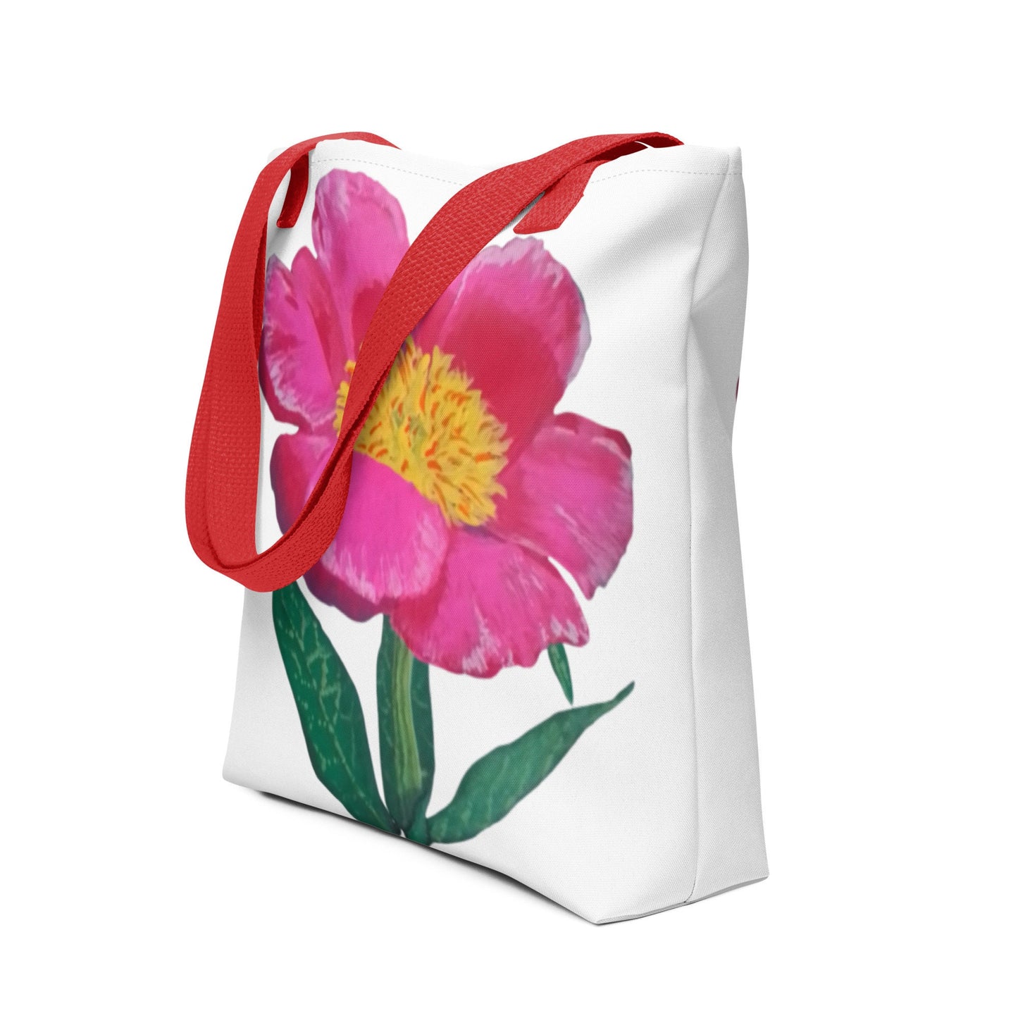 Pink flower tote bag,botanical tote bag,daycare bag,farmers market bag,unisex tote bag,beach tote bag,reusable tote,durable tote bag