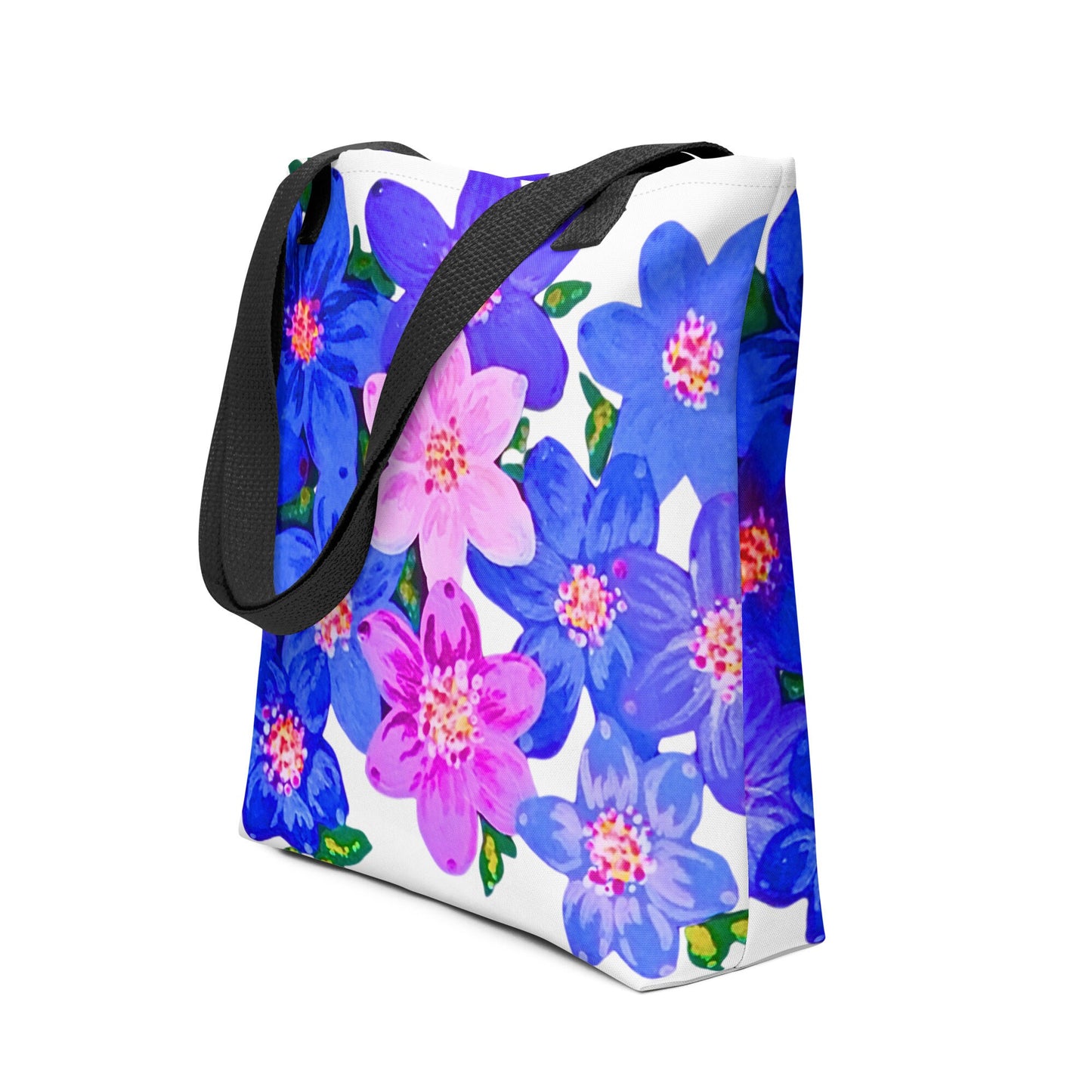 Colorful floral tote bag,botanical tote bag,daycare bag,farmers market bag,unisex tote,durable tote,bridal party bag,reusable tote bag