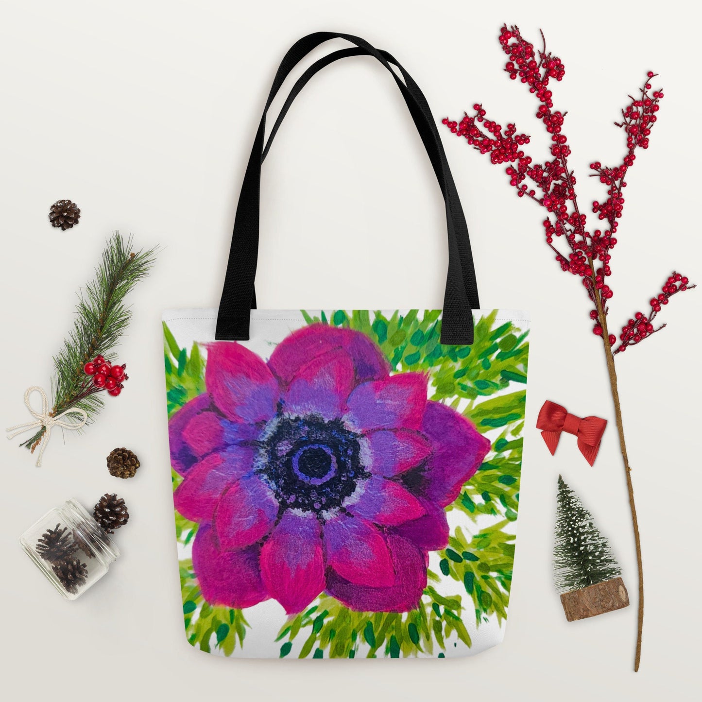 Reusable wildflower tote bag,beach tote bag,nurse tote bag,farmers market bag,botanical tote bag,carry all,durable tote bag,unisex tote bag