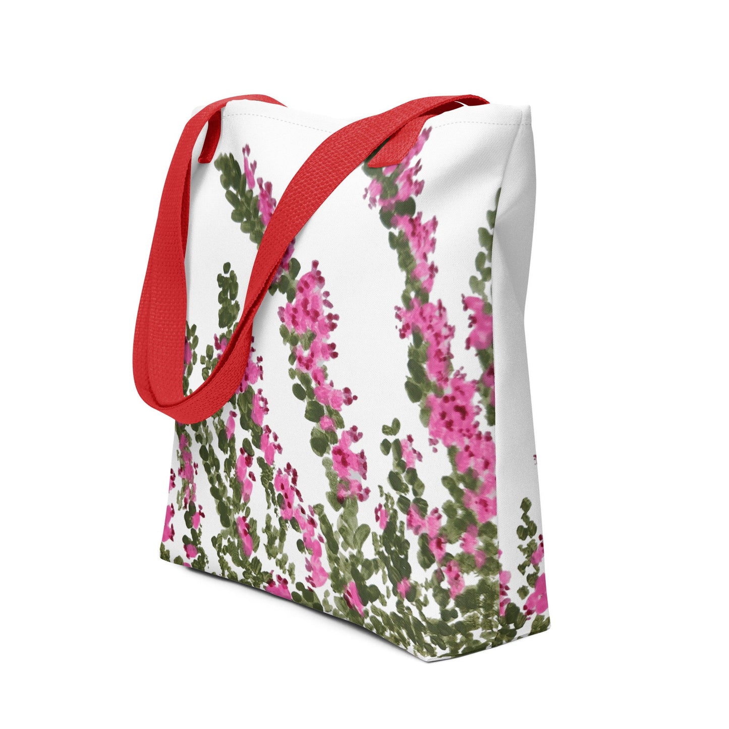 Floral heather tote bag,botanical tote bag,beach tote bag,nurse tote bag,carry all,farmers market bag,wildflower tote,nature lover bag