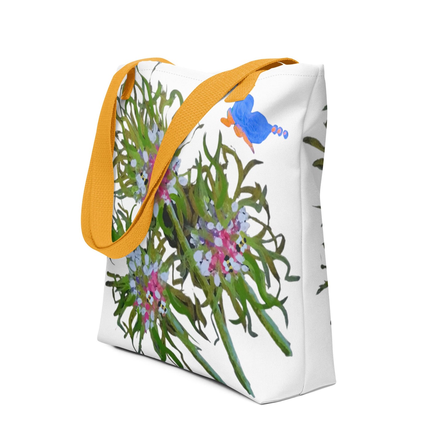 Nature lovers reusable tote bag,beach tote bag,nurse tote bag,wildflower tote bag,daycare bag,carry all,durable tote bag,butterfly lover