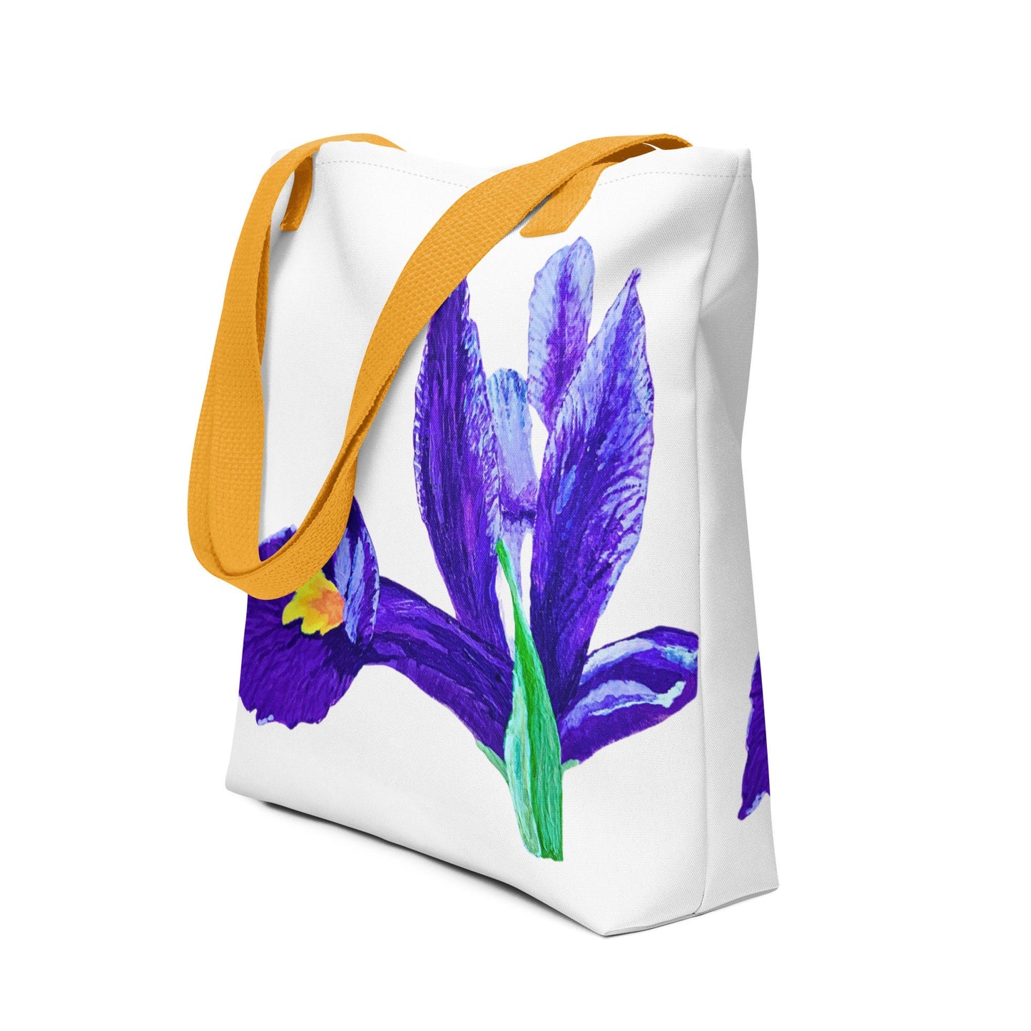 Iris reusable tote bag,beach tote bag,nurse tote bag,farmers market bag,carry all,wildflower tote bag,nature lover gift,flower tote bag