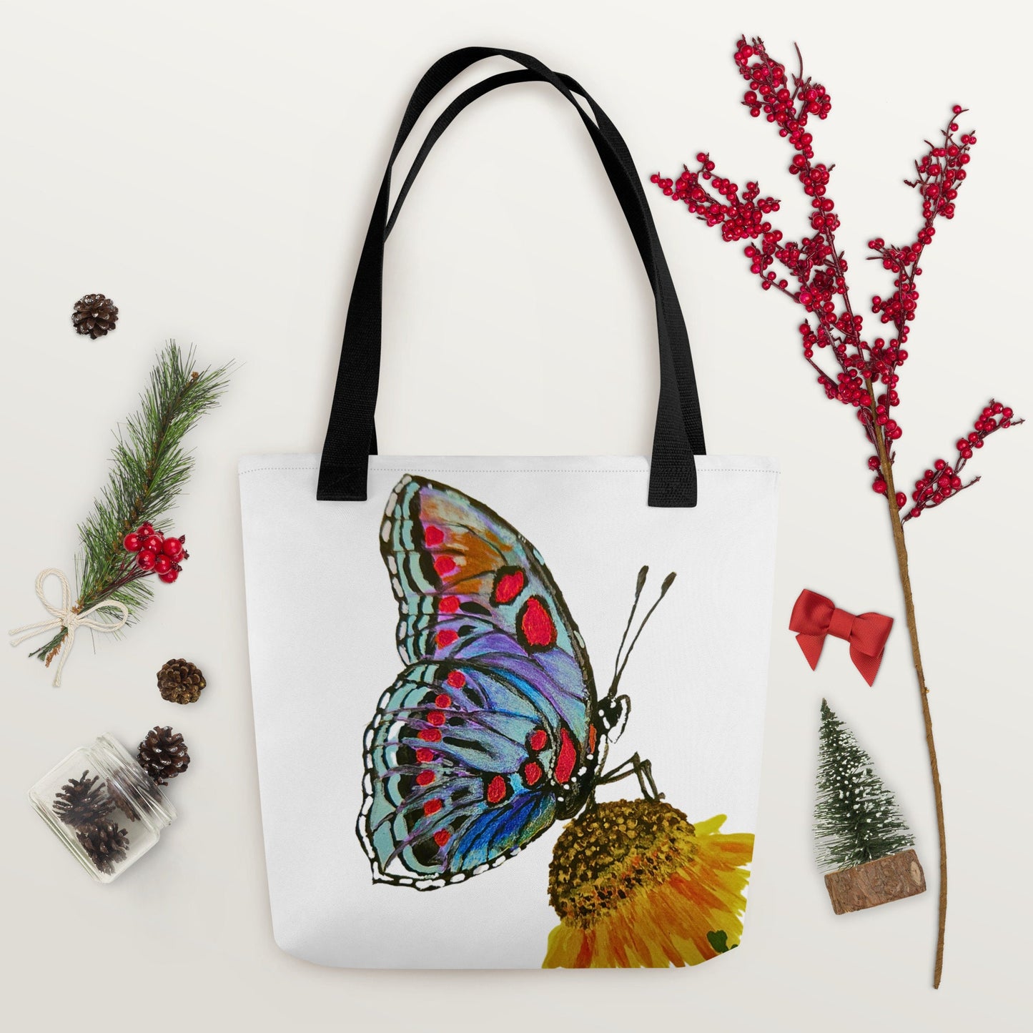 Monarch butterfly reusable tote bag,beach tote bag,nurse tote bag,farmers market bag,carry all,nature lover gift,floral gift,unique gift
