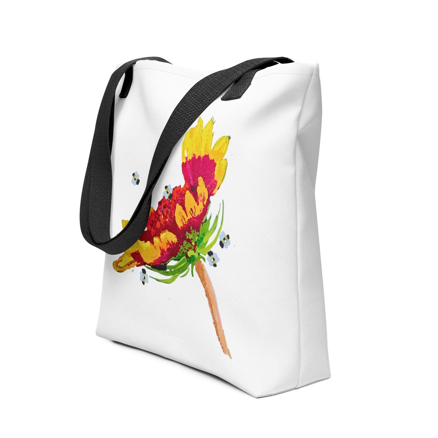 Reusable colorful flower tote bag,beach tote bag,nurse tote bag,farmers market bag,carry all,wildflower tote bag,daycare bag,nature lover