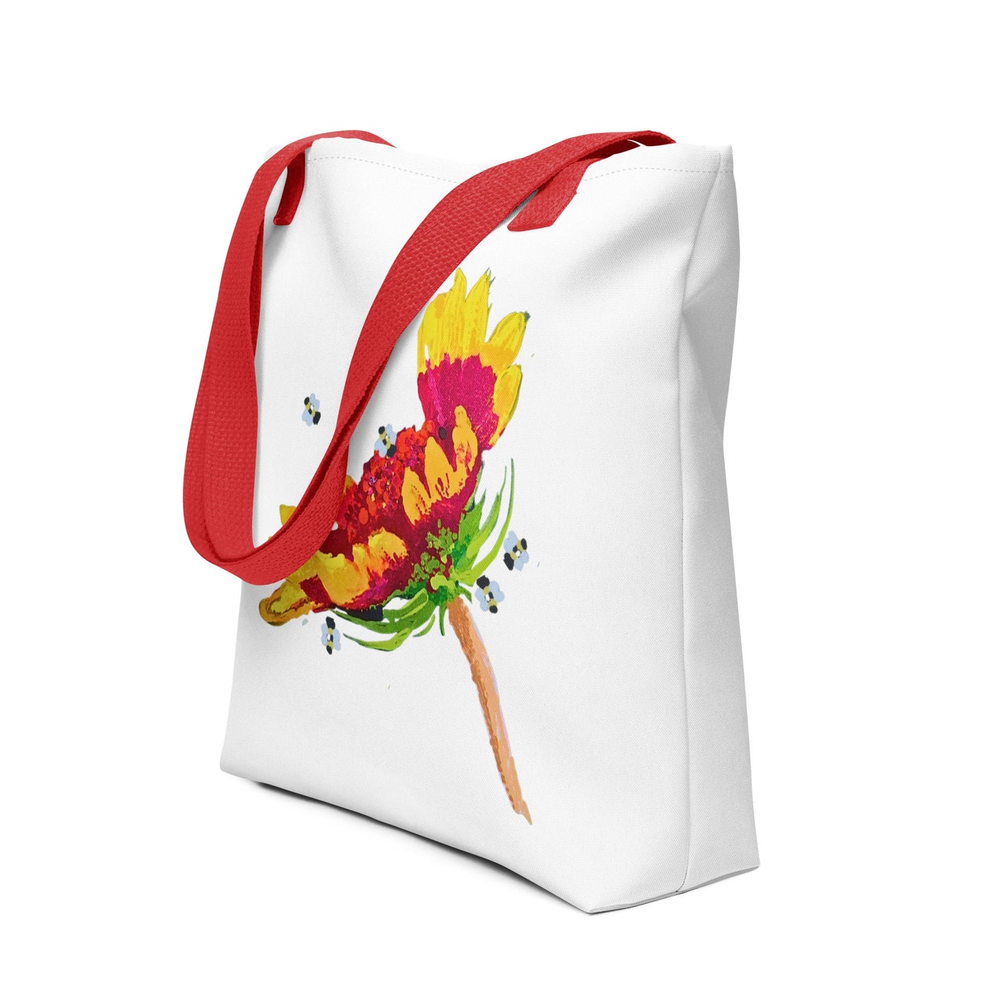 Reusable colorful flower tote bag,beach tote bag,nurse tote bag,farmers market bag,carry all,wildflower tote bag,daycare bag,nature lover