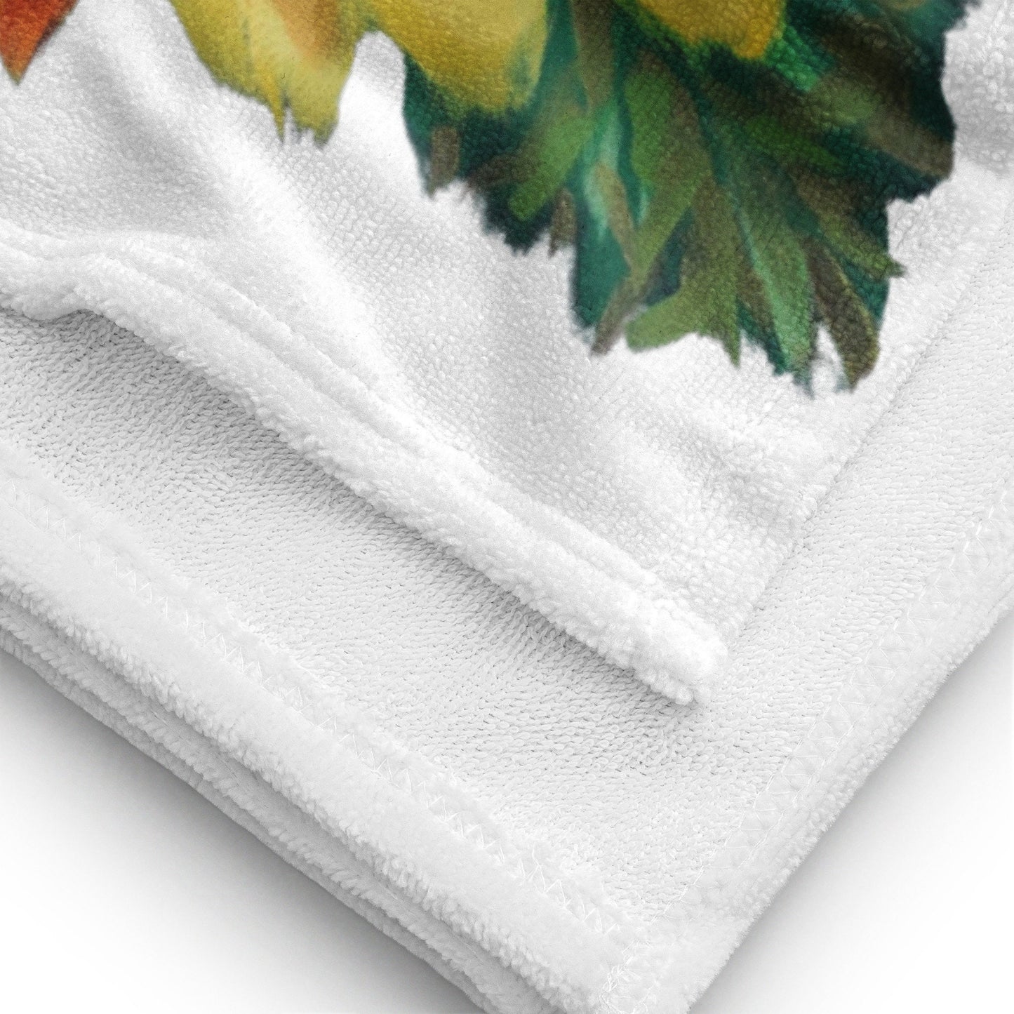 Yellow floral towel,fall towels,housewares,decor,botanical towels,guest towels,beach towels,kids bath towels,floral towels
