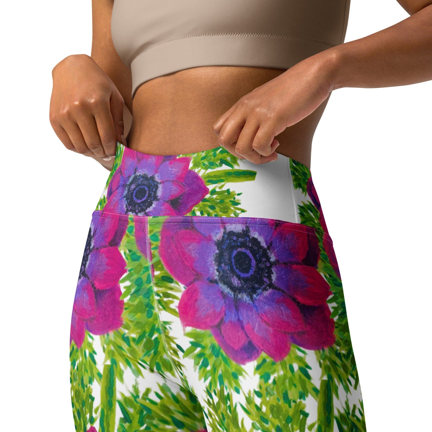 Colorful floral yoga leggings,fitness leggings,workout pants,gym leggings,spandex leggings,high waist leggings,fun leggings,nature lovers